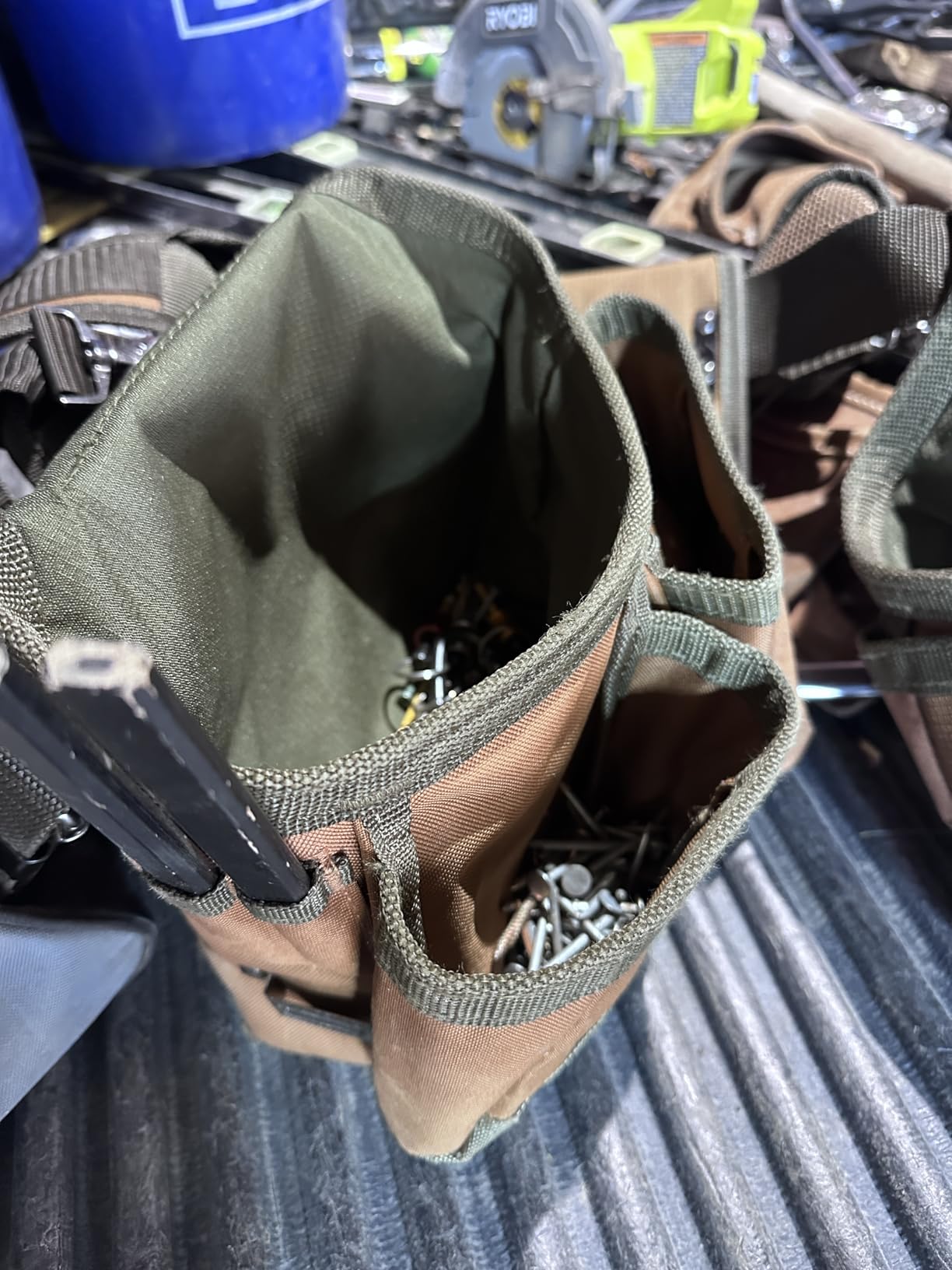 Bucket Boss - AirLift Tool Belt with Suspenders, Tool Belts - Original Series (50100) with 12 pockets, Brown , 52 Inch customer photo 1