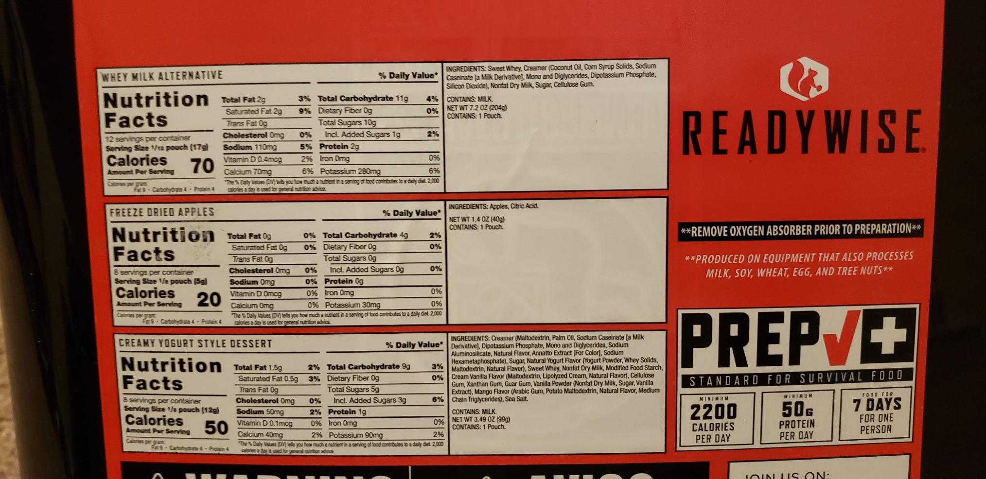 READYWISE Emergency Food Supply Survival Bucket, 132 Servings customer photo 2