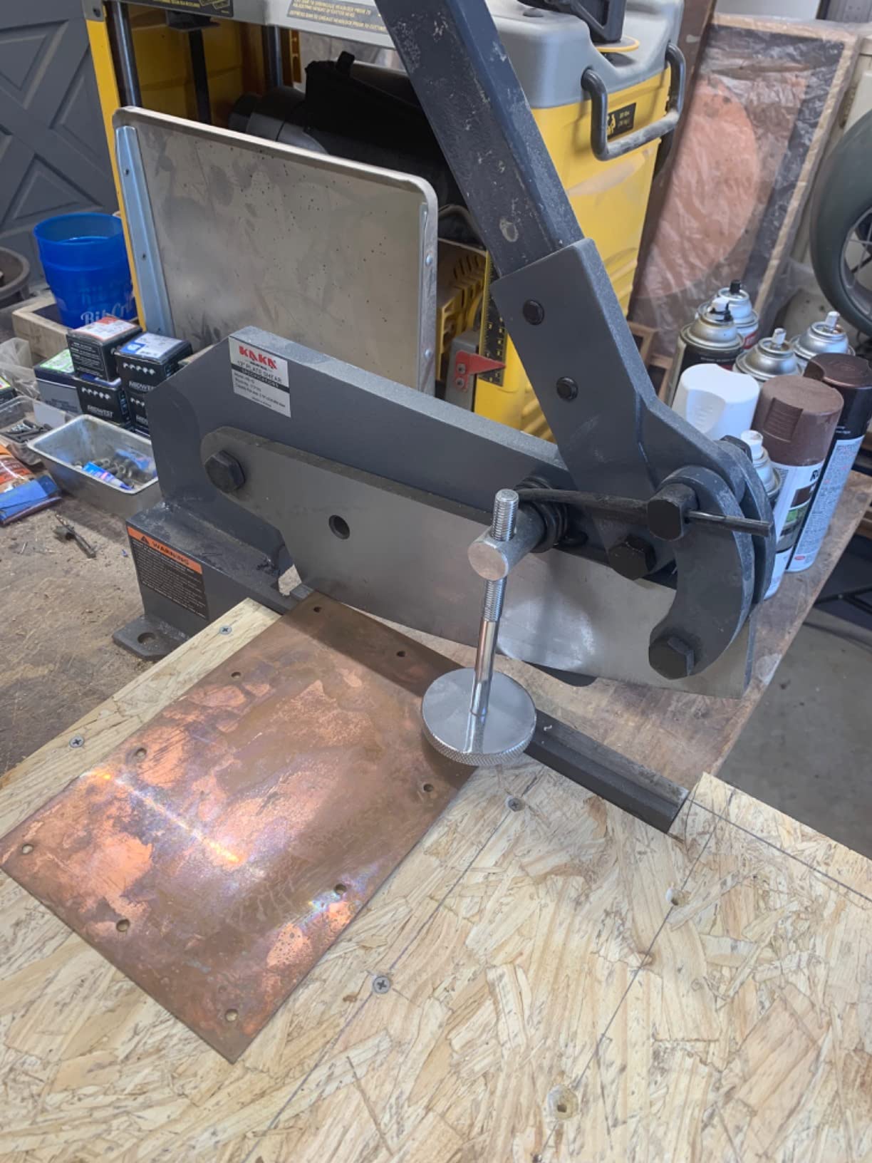 Manual Metal Shear, 12 in Bench Cutter KAKA INDUSTRIAL HS-12 customer photo 1
