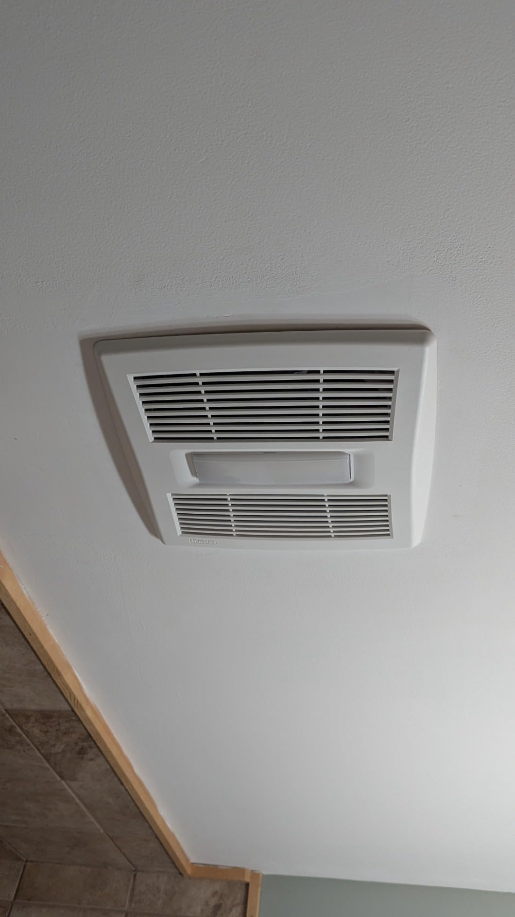 Broan-NuTone Bathroom Exhaust Fan with LED Light and Roomside Installation, Energy Star Certified, 110 CFM, Very Quiet 1.0 Sones White, AE110L customer photo 2