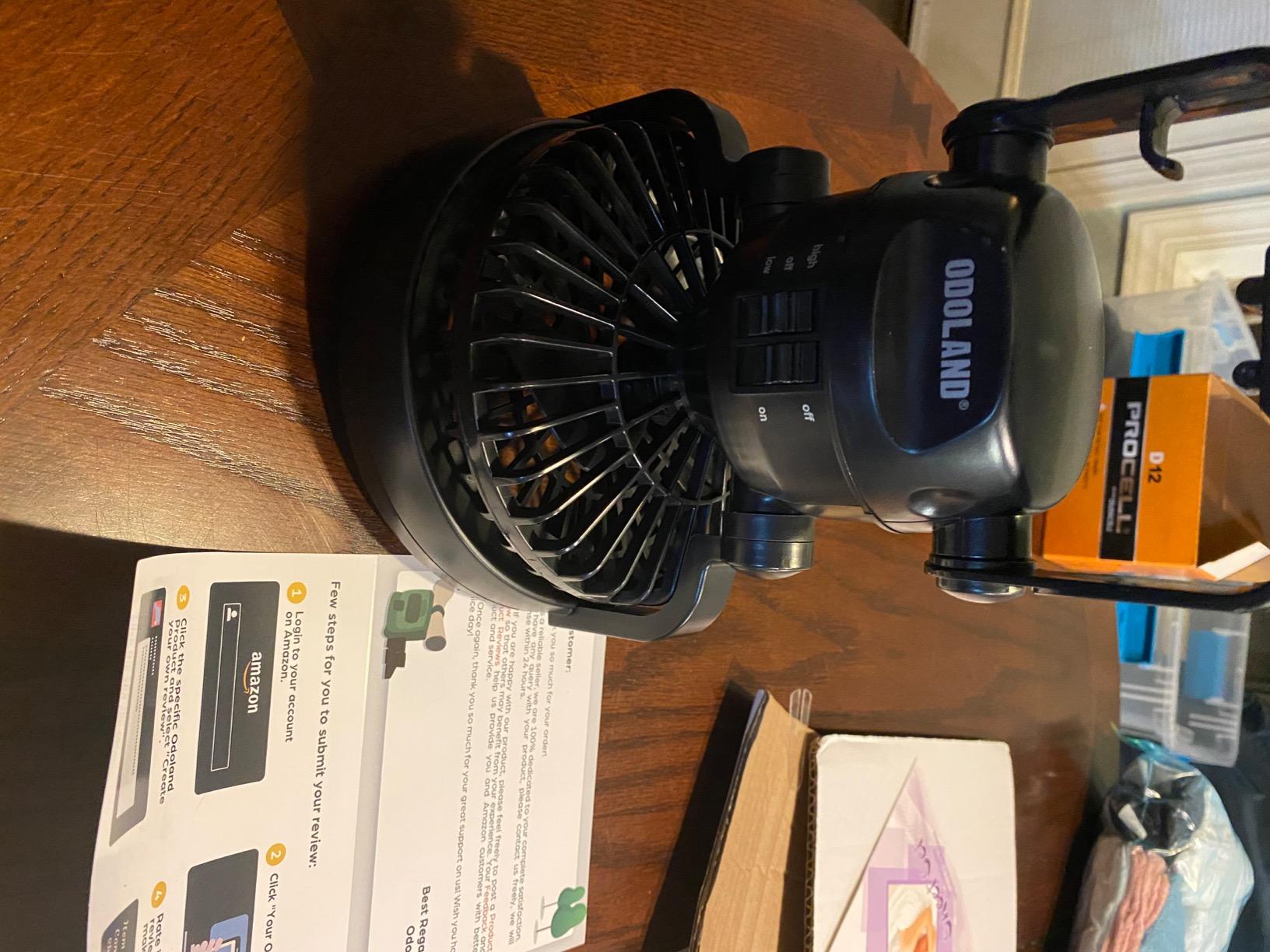 Odoland Portable LED Camping Lantern with Ceiling Fan - Hurricane Emergency customer photo 1