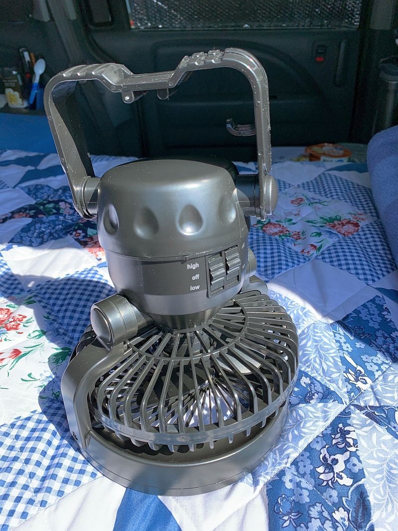 Odoland Portable LED Camping Lantern with Ceiling Fan - Hurricane Emergency customer photo 2