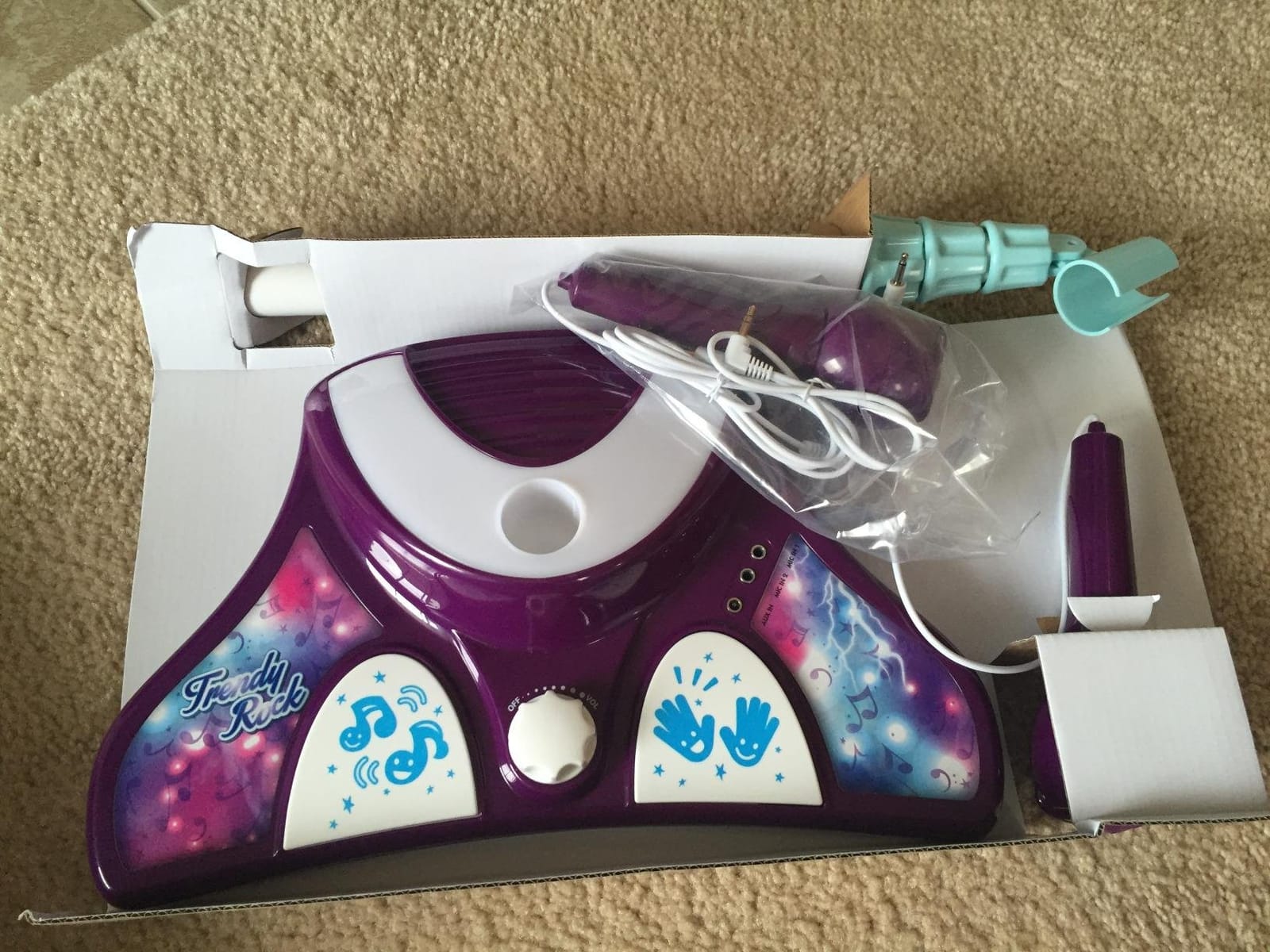 Little Pretender Kids Karaoke Machine, 2 Mics, Adjustable Stand & Lights customer photo 2
