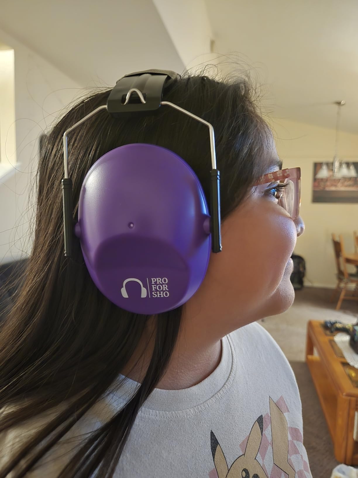 Pro For Sho 34dB NRR Ear Protection, Noise Reduction Ear Muffs - Black customer photo 1
