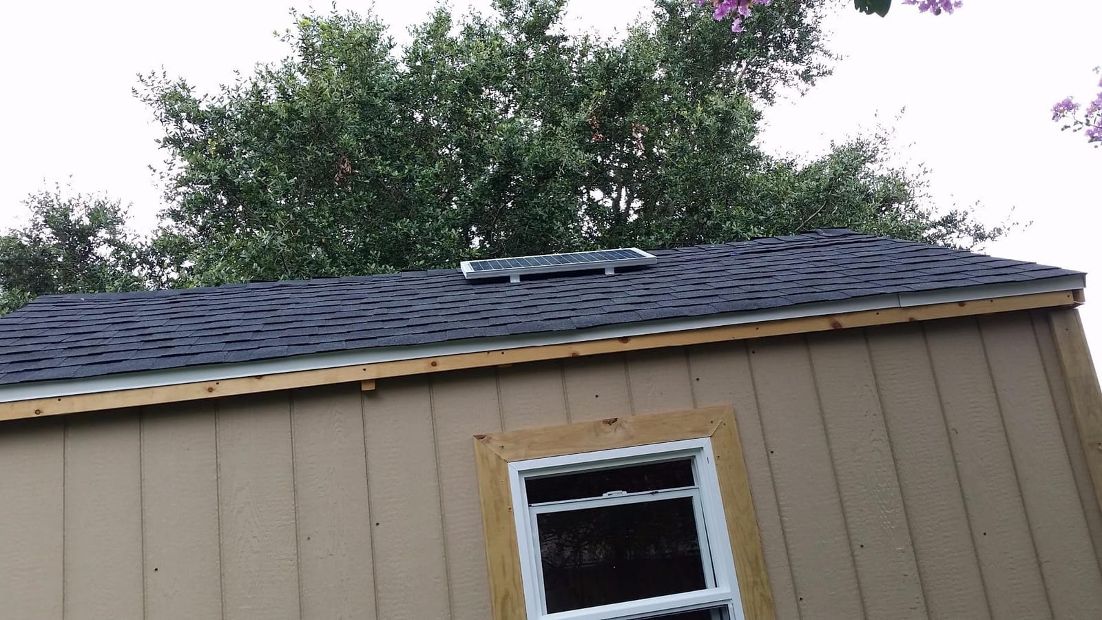 Amtrak Solar 12-Inch 50W Solar Attic Fan with Thermostat, Made in USA – Quiet Gable Vent Fan for Attic, Garage, Shed, Greenhouse – Plug and Play Cooling, Reduces Heat and Moisture customer photo 1