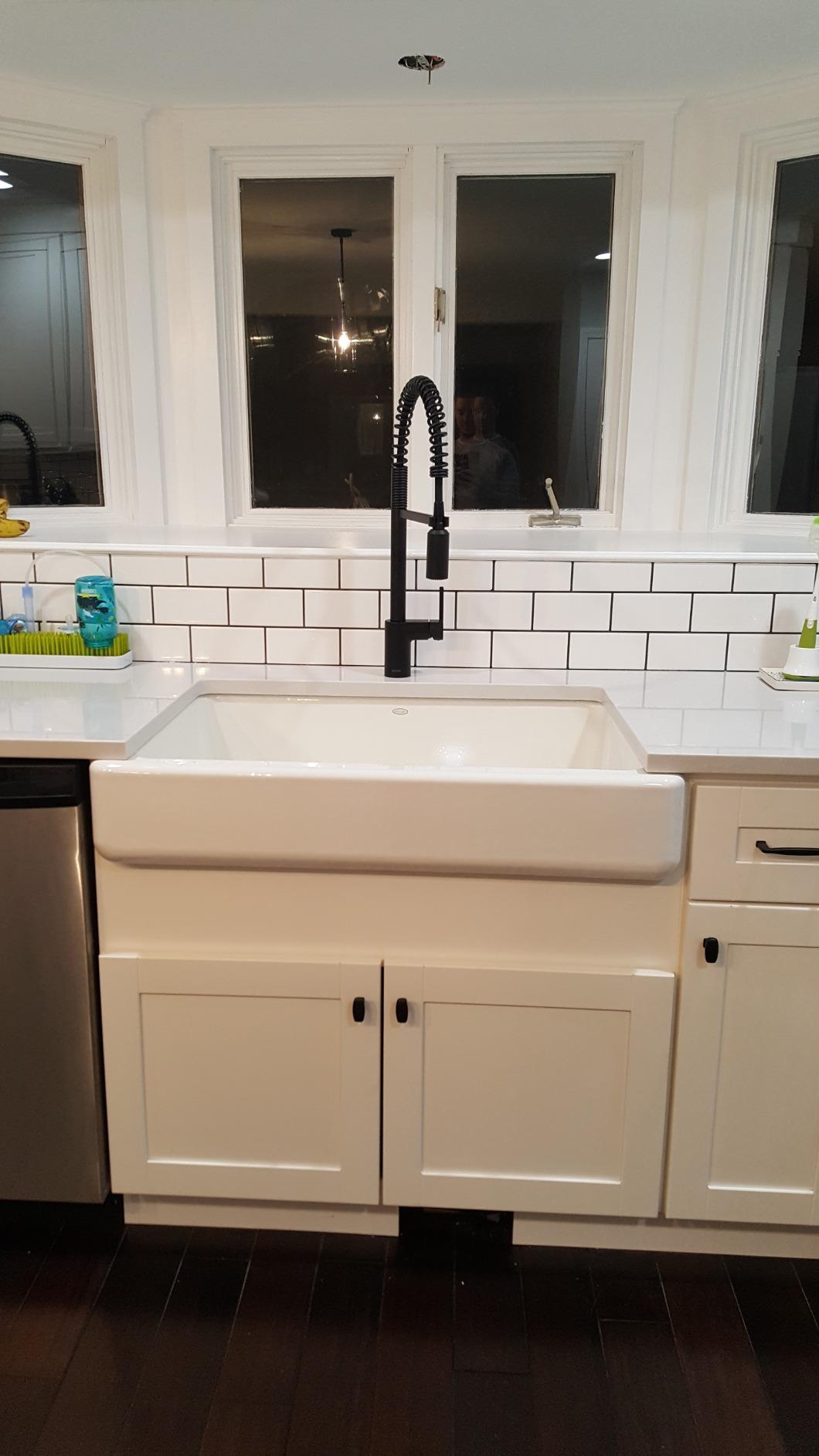 Moen Align Spot Resist Stainless Pulldown Kitchen Faucet, Single Hole, Modern Spring Style with Pre-Rinse and Power Boost Pull Down Sprayer, Easy Installation, 5923SRS customer photo 2