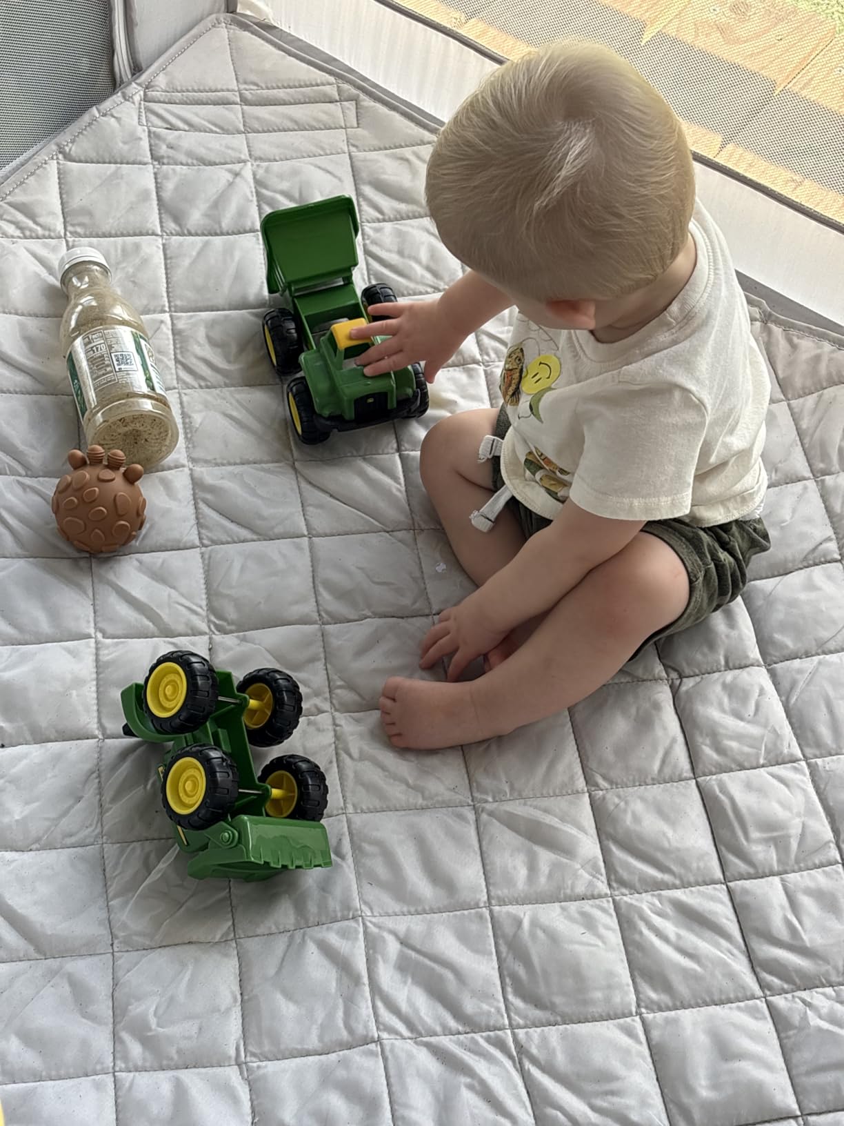TOMY John Deere Sandbox Vehicle Set - Dump Truck and Tractor Toy - 6 Inch customer photo 1