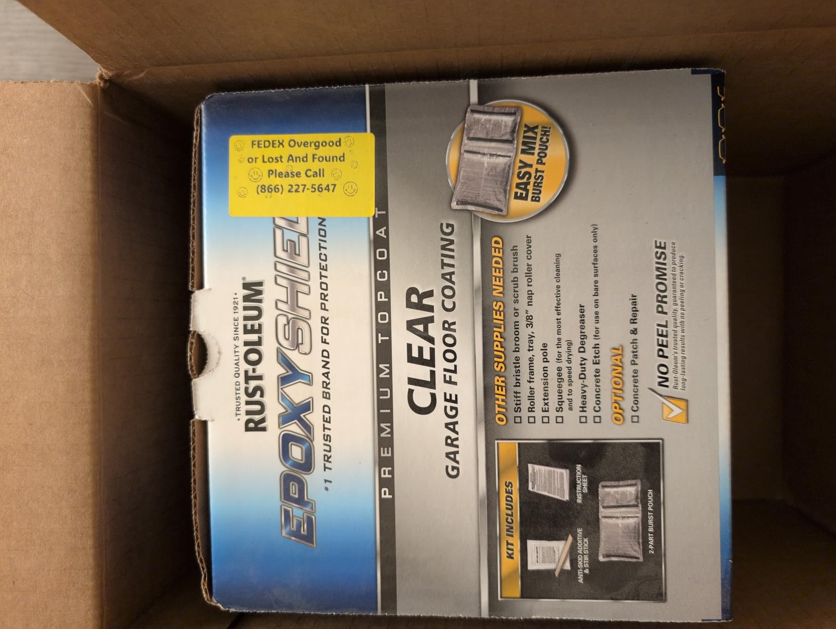 Rust-Oleum EpoxyShield Clear Finish Floor Coating Kit, High Gloss customer photo 2