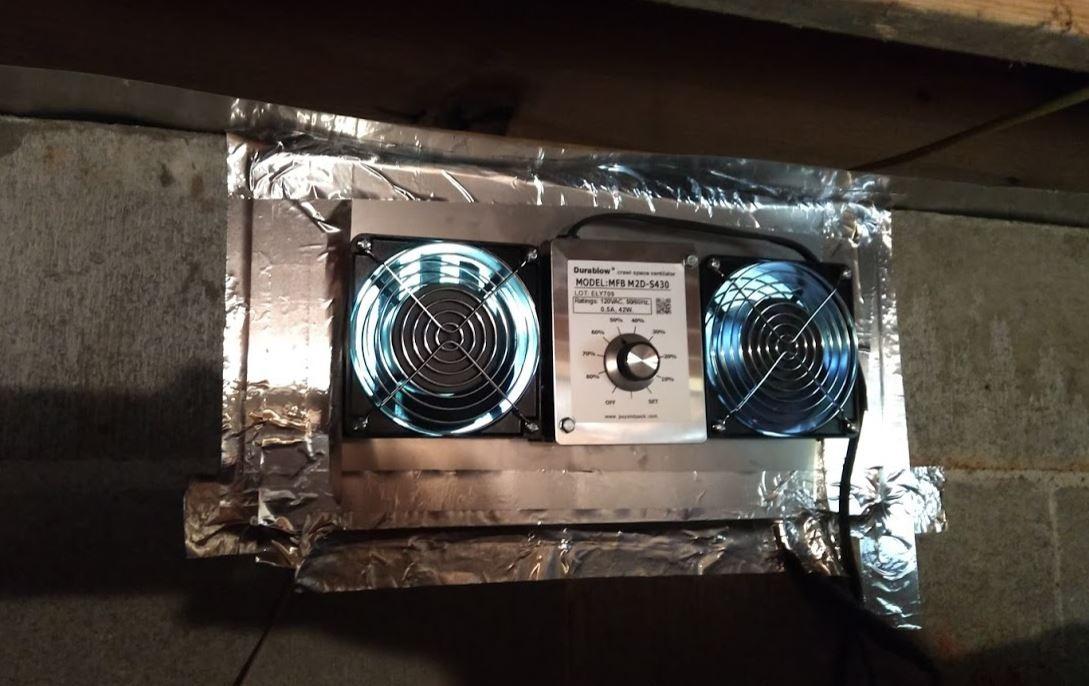 Durablow 220 CFM Air-Out Stainless Steel Crawl Space Vent Fan, Dual Fans customer photo 2