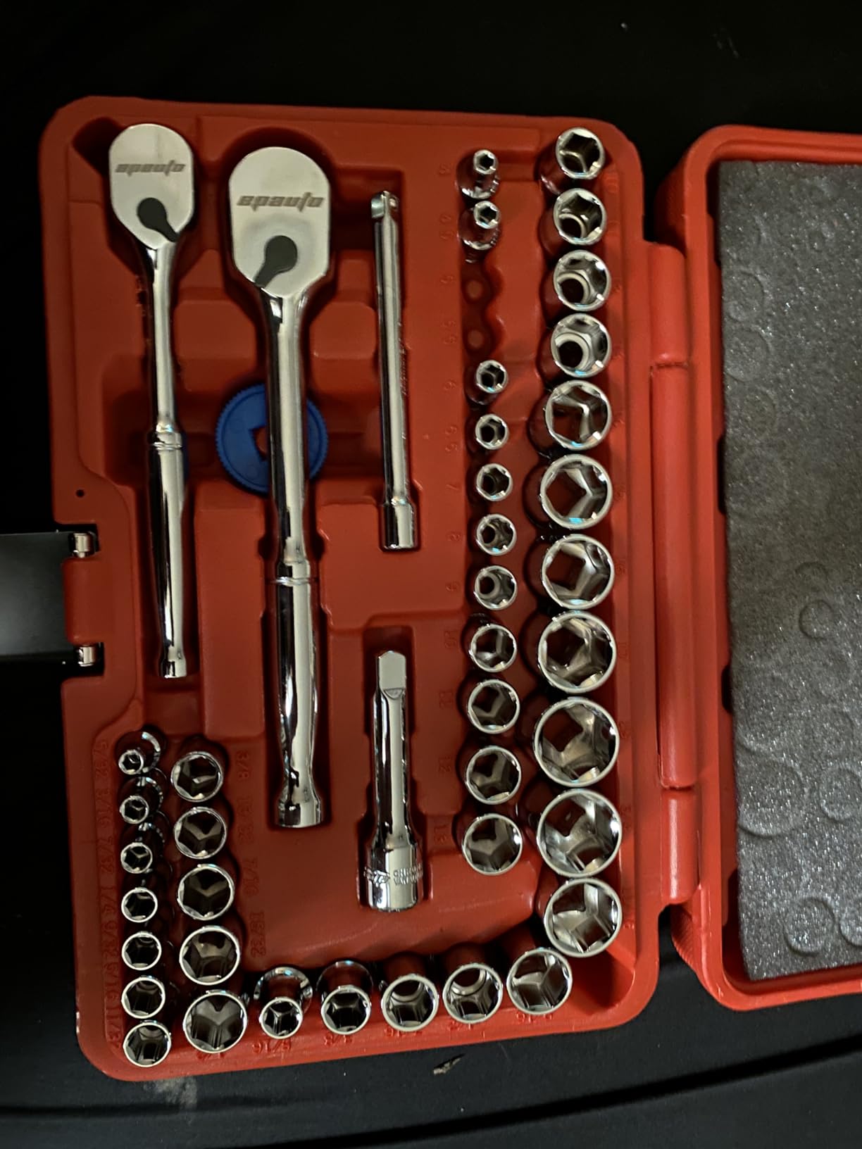 EPAuto 40 Pieces 1/4-Inch & 3/8-Inch Drive Socket Set, 72 Tooth Ratchet customer photo 1