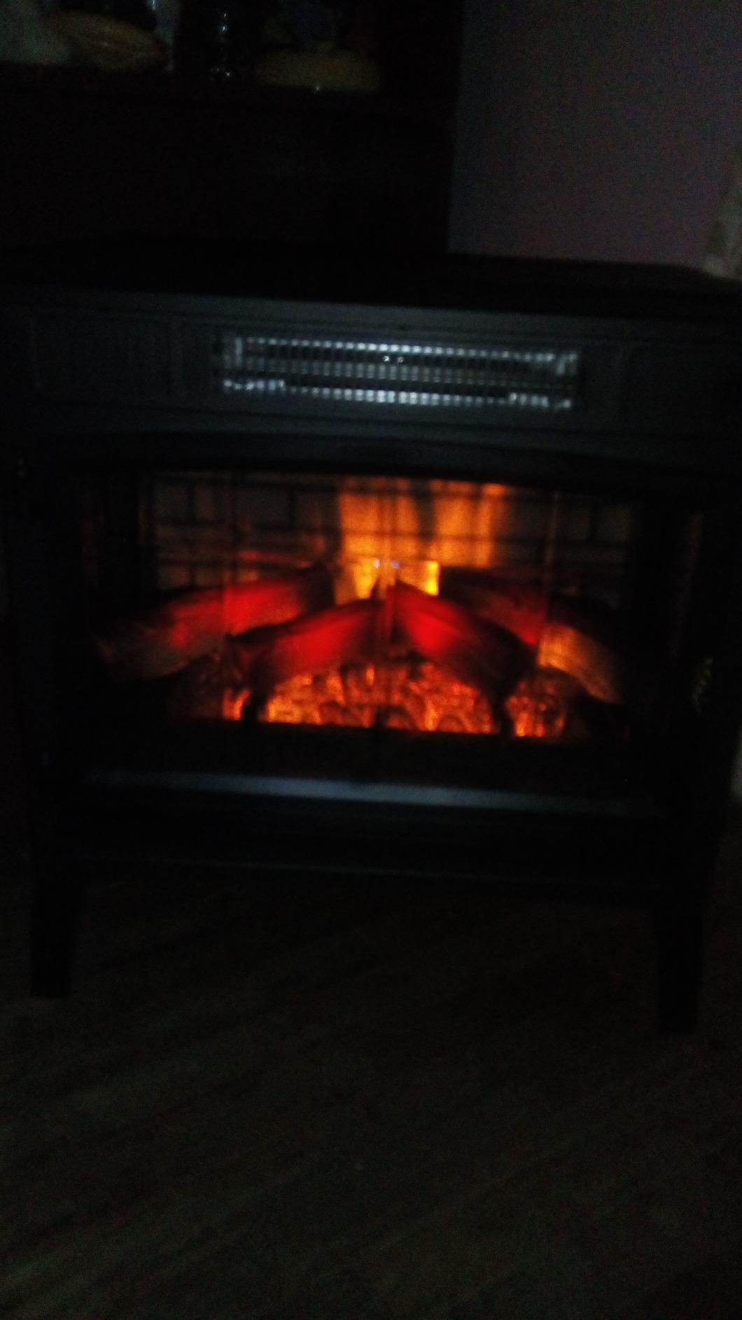 duraflame Freestanding Electric Fireplace Stove Heater with 3D Flame Effect for 1,000 Sq. Ft. Room, French Gray customer photo 2
