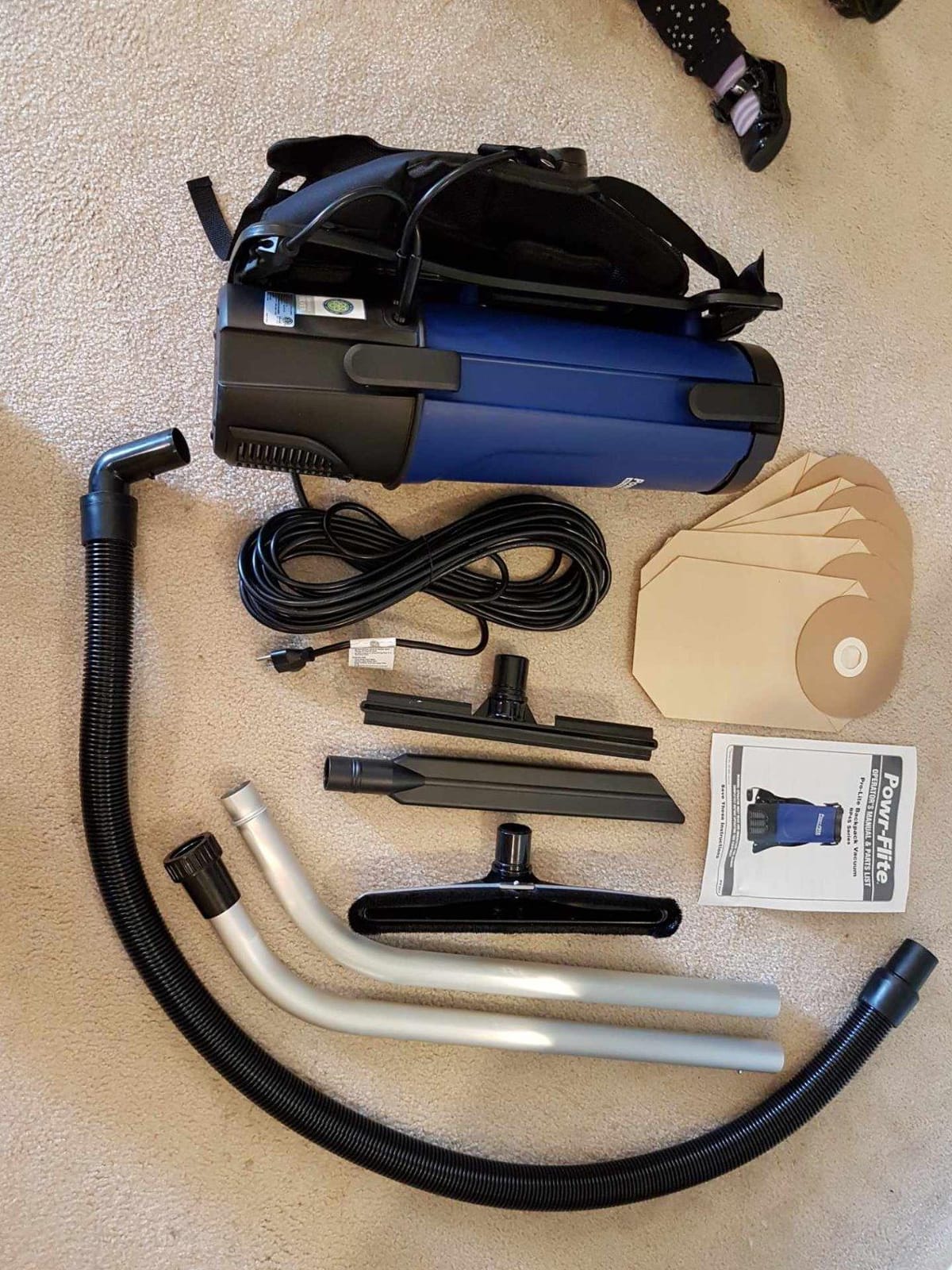 Powr-Flite Pro-Lite Backpack Vacuum Cleaner, 4-Quart Canister, BP4S customer photo 1