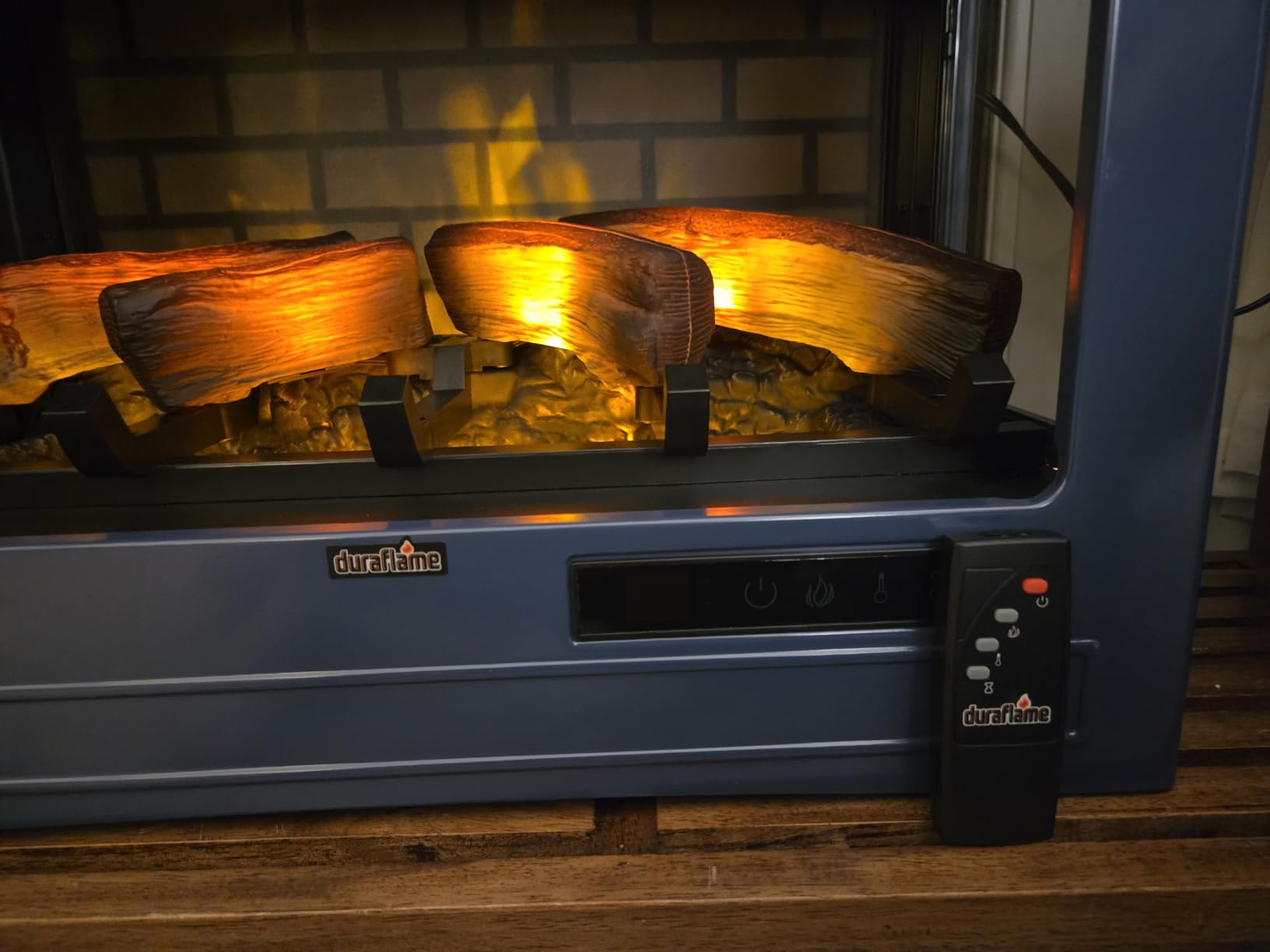 duraflame Freestanding Electric Fireplace Stove Heater with 3D Flame Effect for 1,000 Sq. Ft, Bronze customer photo 1