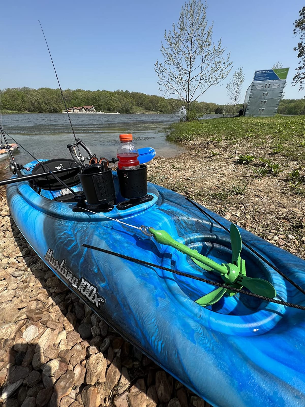 Kayak Anchor Kit - 3.5 lb, Green - Folding Grapnel Anchor with 25 ft Rope customer photo 2