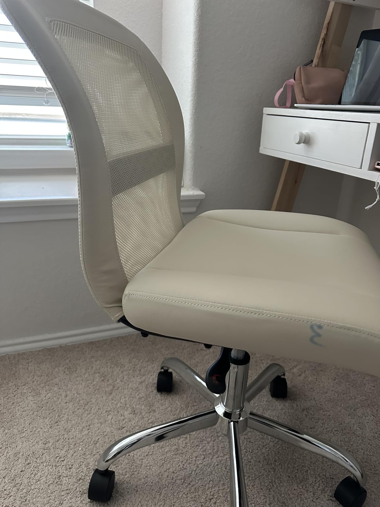 Serta Armless Small Home Desk Chair with Wheels, Ergonomic Mesh Back Chair customer photo 2