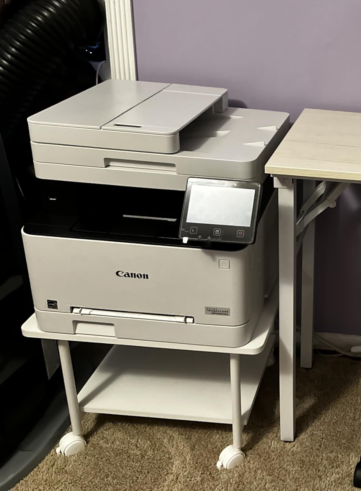 VASAGLE 2-Tier Printer Stand with Locking Wheels, Under Desk Printer Table customer photo 2