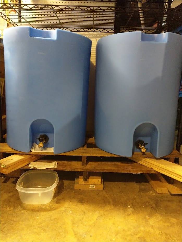 WaterPrepared 55 Gallon Unique Stackable Utility Water Tank, Blue customer photo 1