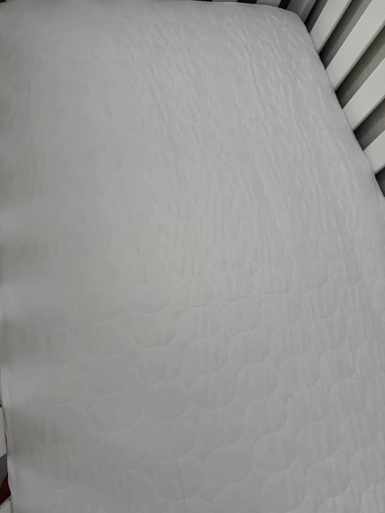Biloban Crib Mattress Protector Waterproof Sheets Fitted 52” x 28”, White customer photo 2