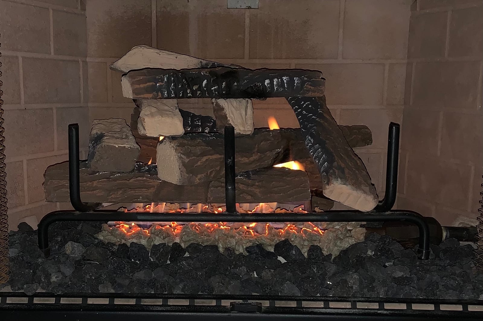 Barton 10-Piece Ceramic Gas Fireplace Logs, Realistic Wood-Look Stackable Log Set for Vented Fireplaces, Fire Pits & Fireplace Inserts customer photo 1