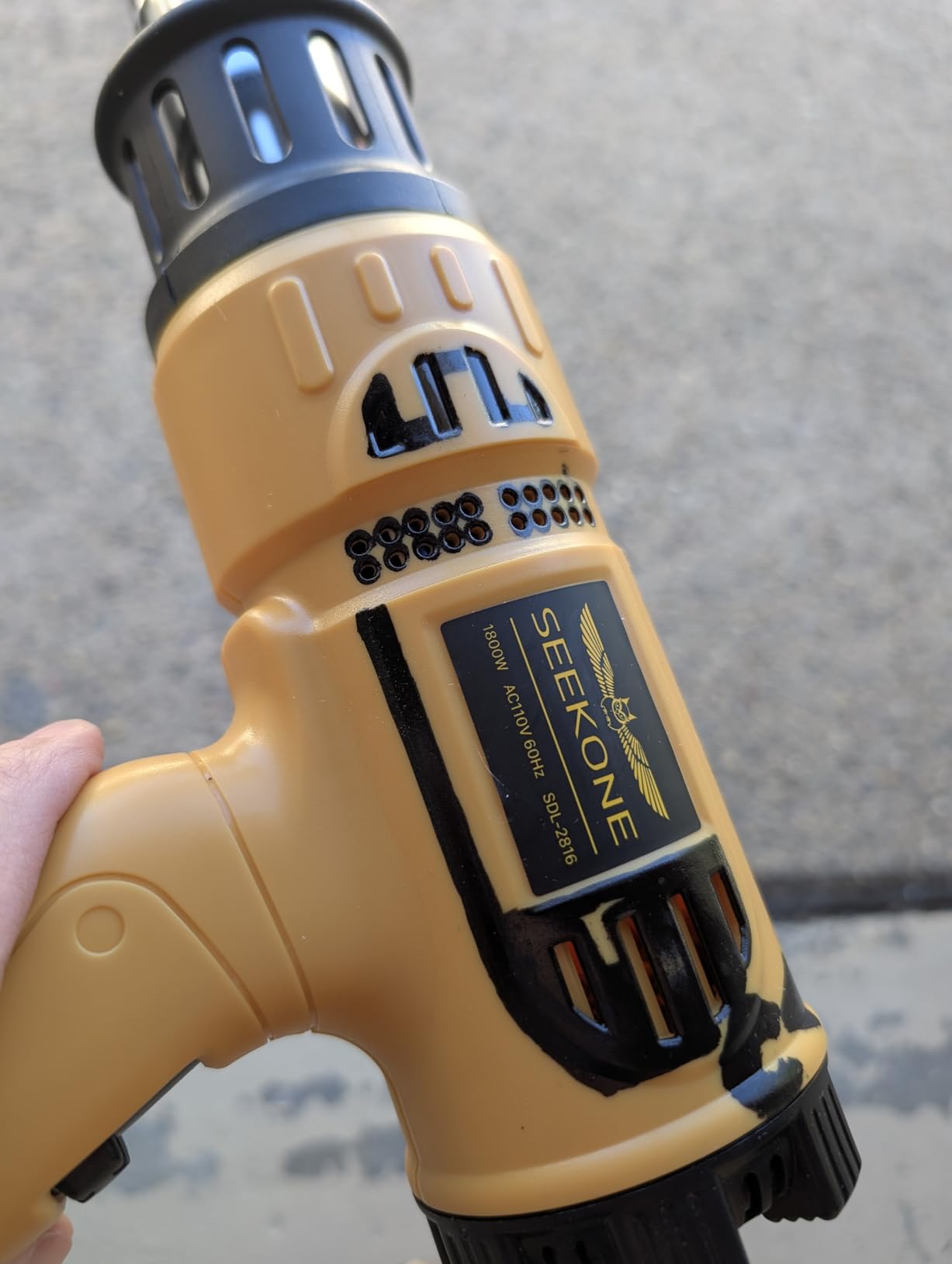 SEEKONE 1800W Heat Gun Variable Temp 122℉-1202℉ for Crafts, Shrink Wrap customer photo 2