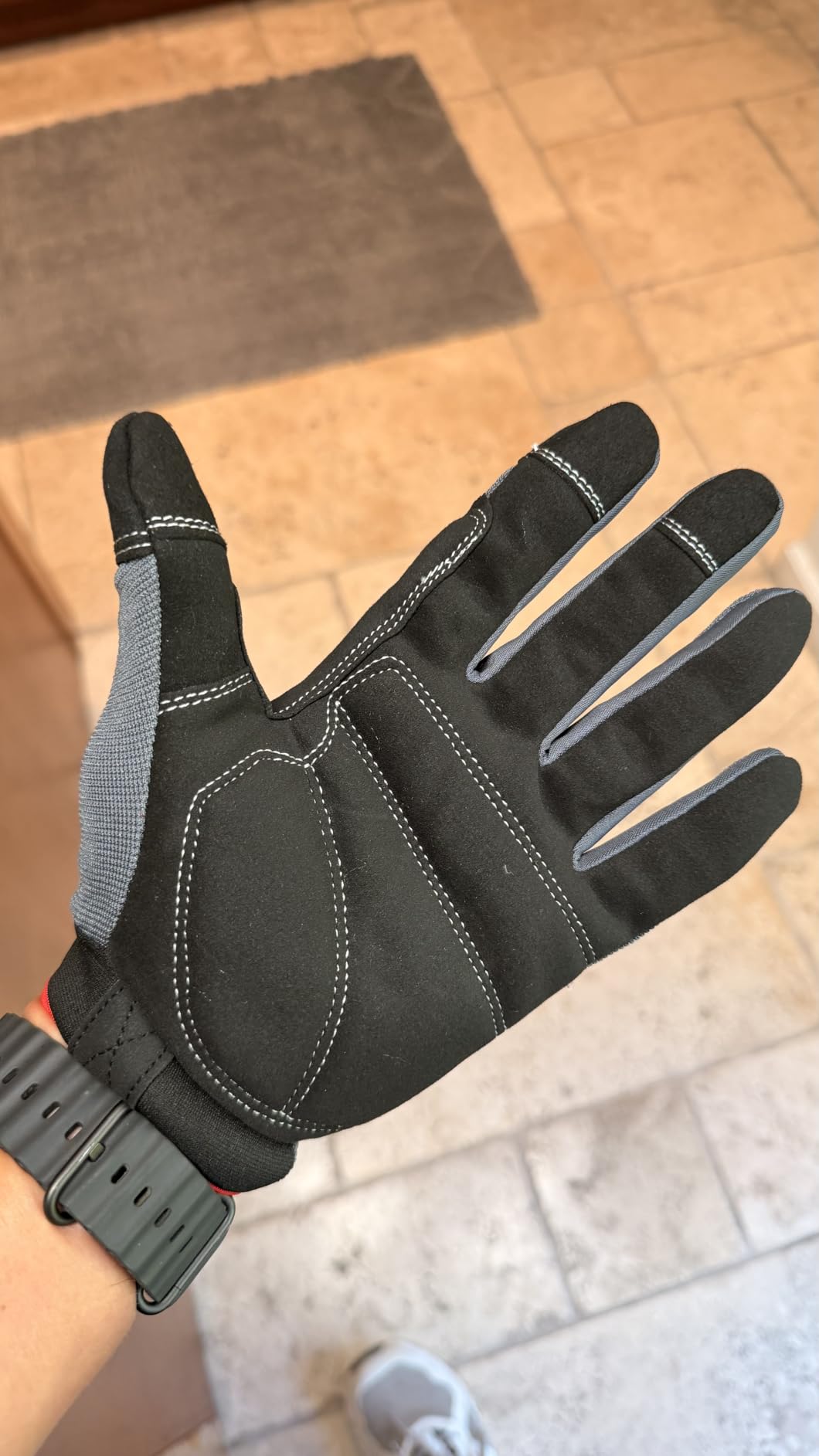 HANDLANDY Work Gloves for Men & Women, Utility Mechanic Working Gloves Touch Screen, Flexible Gardening Gloves for Yard customer photo 2