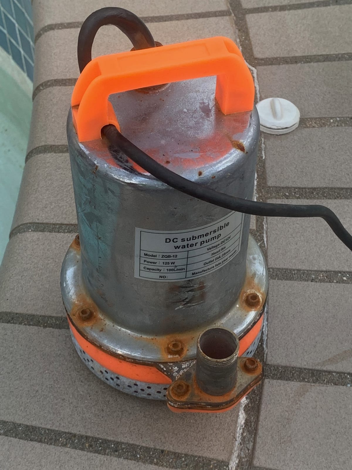 Amarine Made DC 12V Farm & Ranch Solar Water Pump Submersible Well booster Pump 26ft Lift Deep Well Pump(Orange) customer photo 2