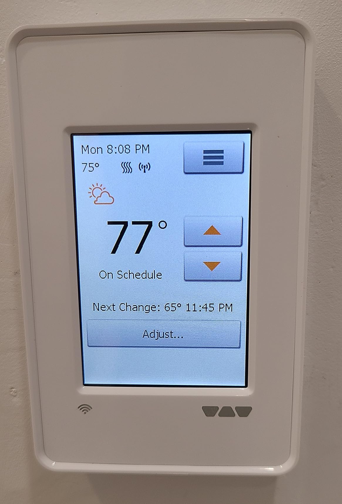 Schluter Ditra-Heat-E-WiFi Programmable Thermostat - Ideal for Home Floor Heating - 3.5” Color Screen, Supports 120V and 240V Cables, Built-in Class A GFCI - DHERT104/BW customer photo 2