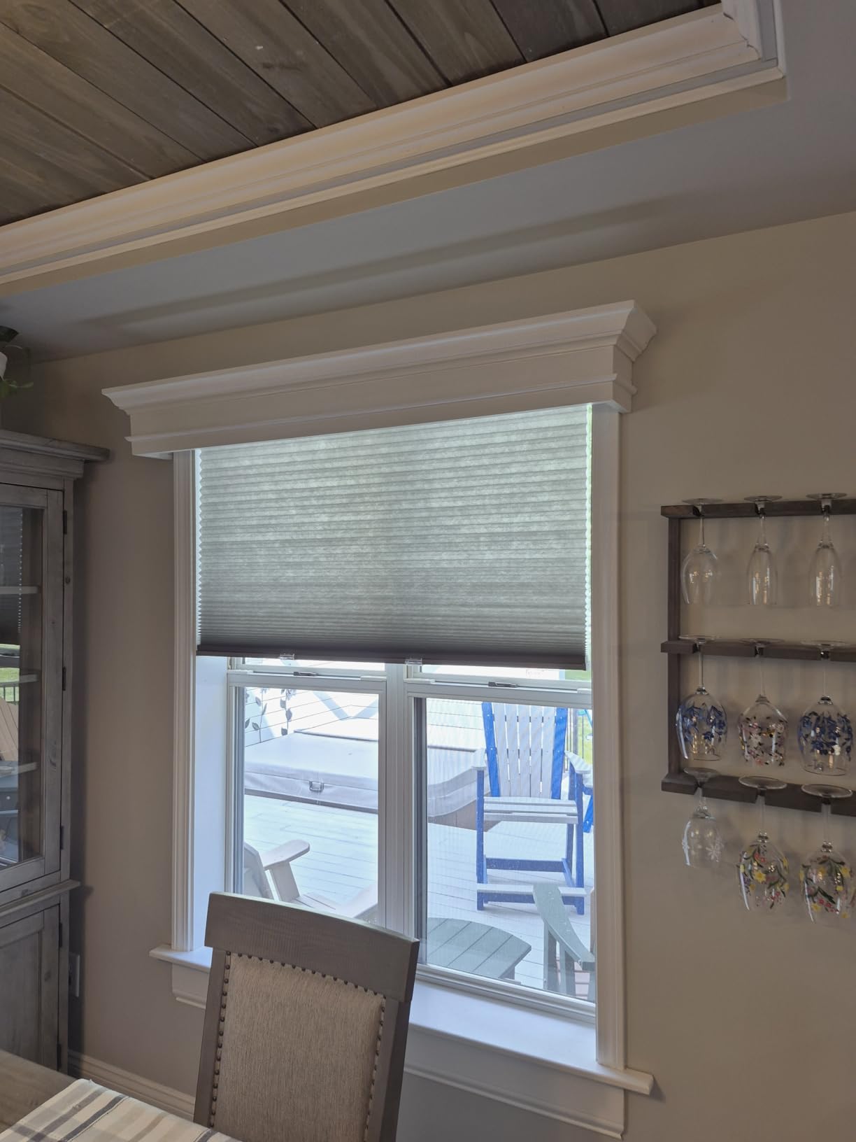 BlindsAvenue Cordless Cellular Shade, White, 34