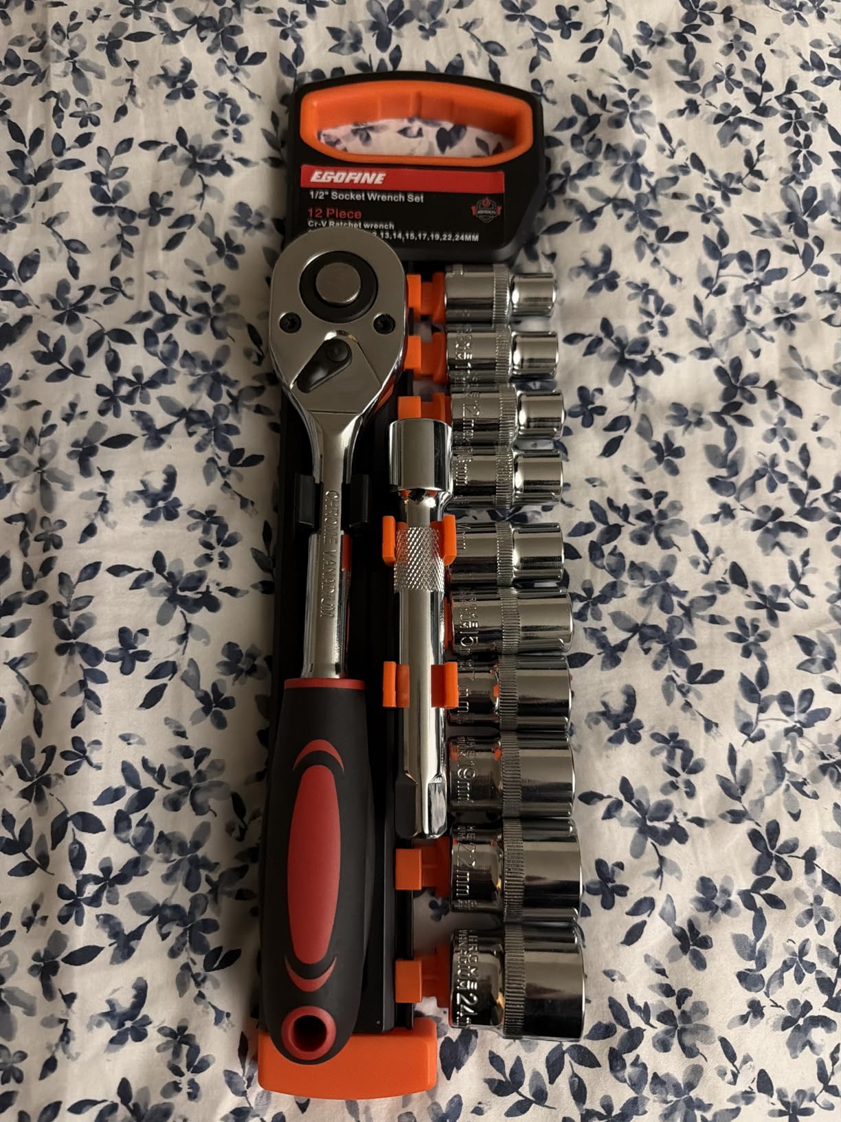 Egofine 12pcs 1/4 Inch Mini Ratchet Socket Wrench Set, Drive Socket Set with 10 Sockets (4-13mm) and 2 Way Quick Released Ratchet Handle and Extension Bar customer photo 1