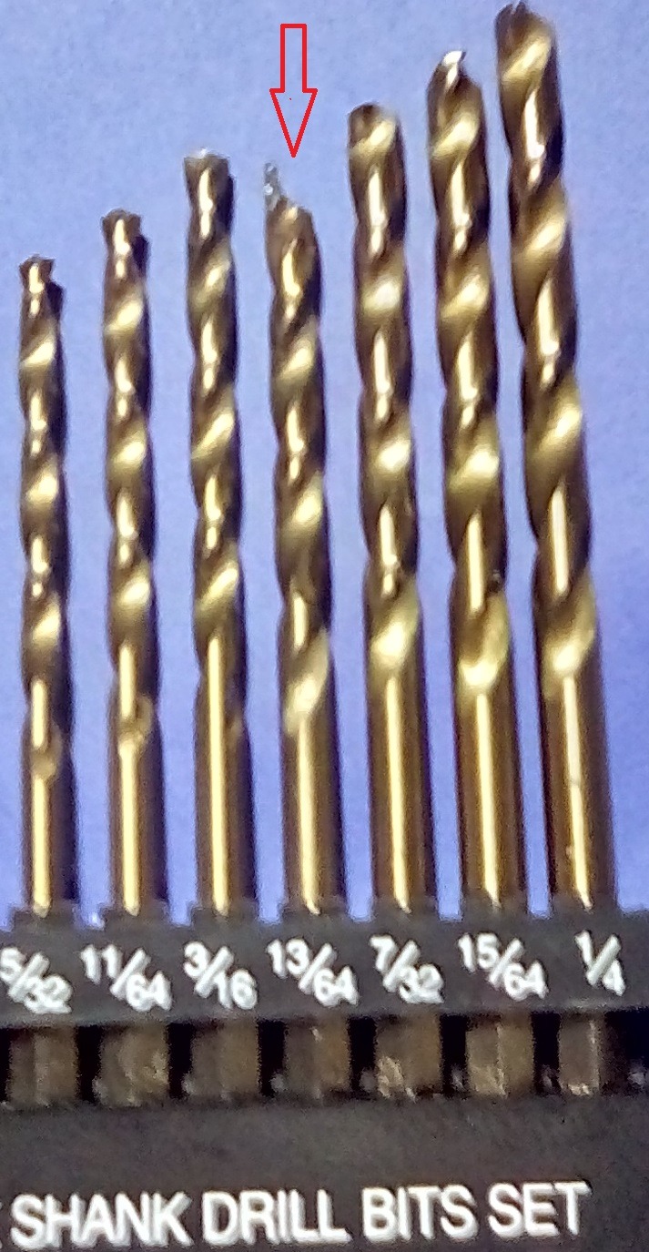 COMOWARE Titanium Twist Drill Bit Set 16 Pcs, 1/16