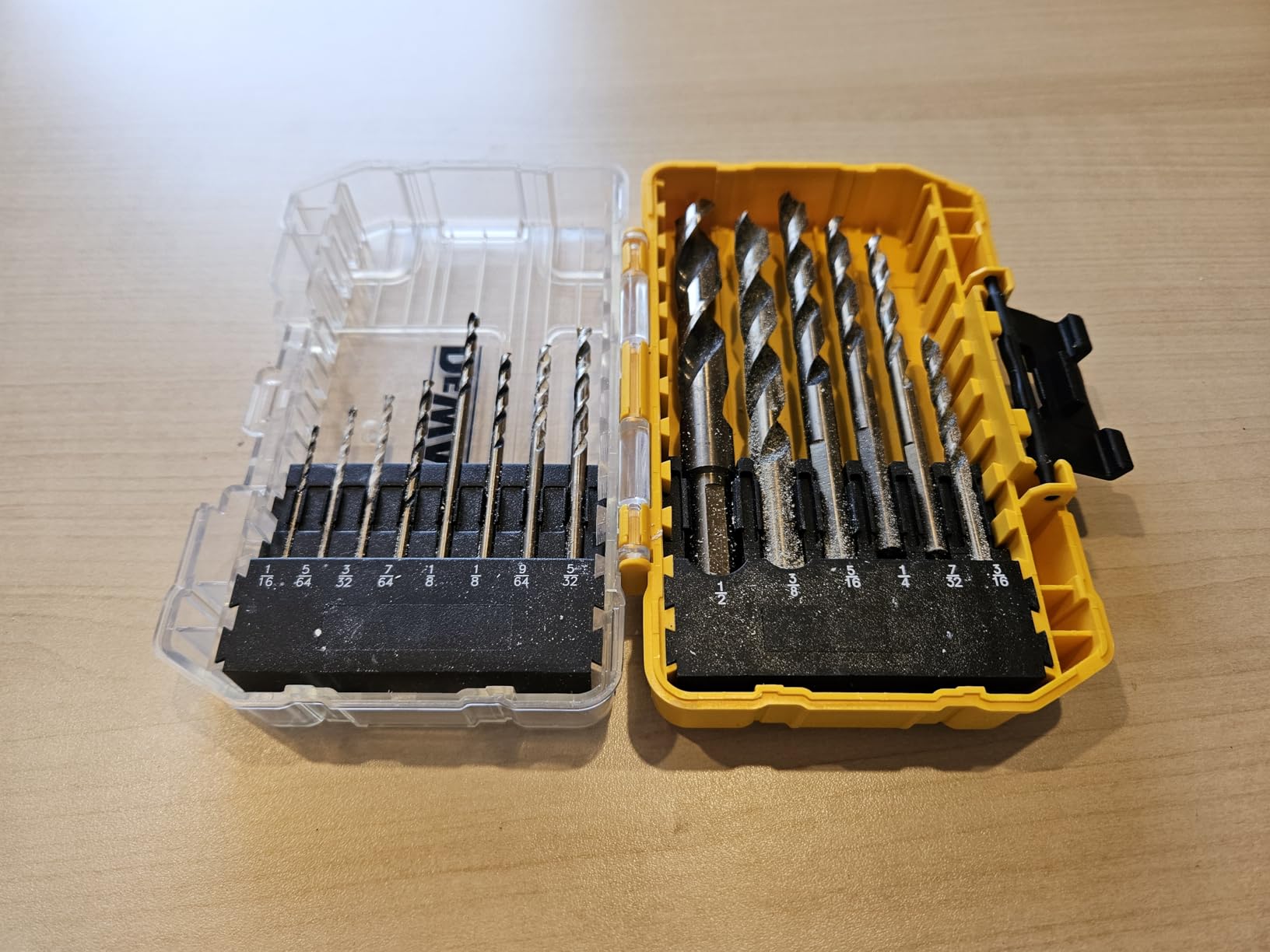 DEWALT Drill Bit Set, 3-Flats Shank,14-Piece, 135 Degree Split Point, for Plastic, Wood and Metal (DWA1184) customer photo 1