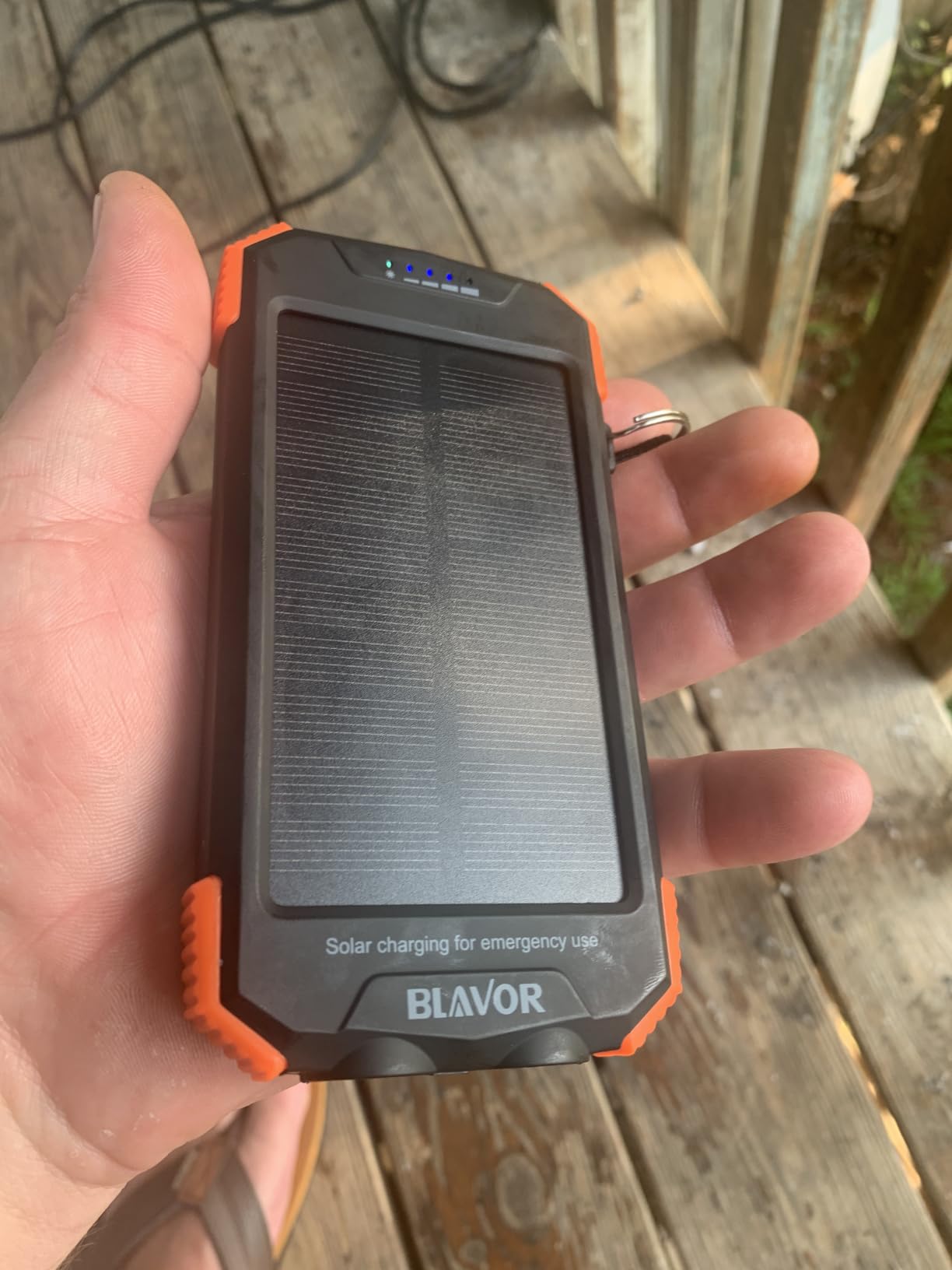 BLAVOR Solar Power Bank 10,000mAh Portable Wireless Charger for Cell Phones customer photo 2