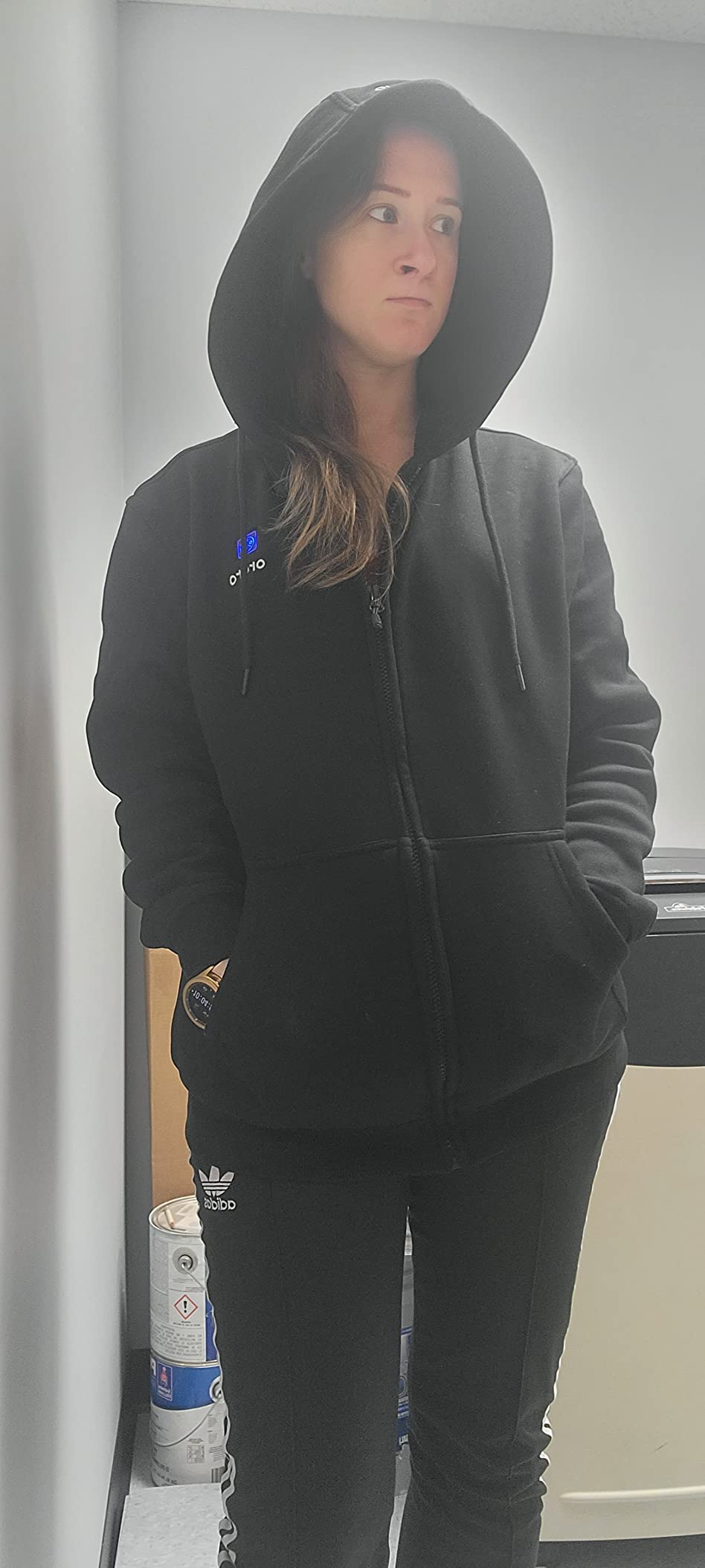 ORORO Unisex Heated Hoodie with Battery, 4-Zone Heating Fleece Hoodie customer photo 1
