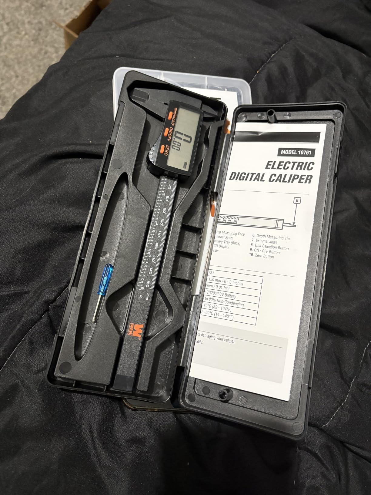 WEN 10761 Electronic 6.1-Inch Digital Caliper with LCD Readout and Storage Case customer photo 2