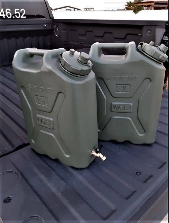 Scepter 2-Pack Portable Military Style Water Container for Camping & Outdoors, 5 Gallon, Green - Heavy-Duty Plastic Beverage and Hydration Dispenser for Outdoor Trip customer photo 1