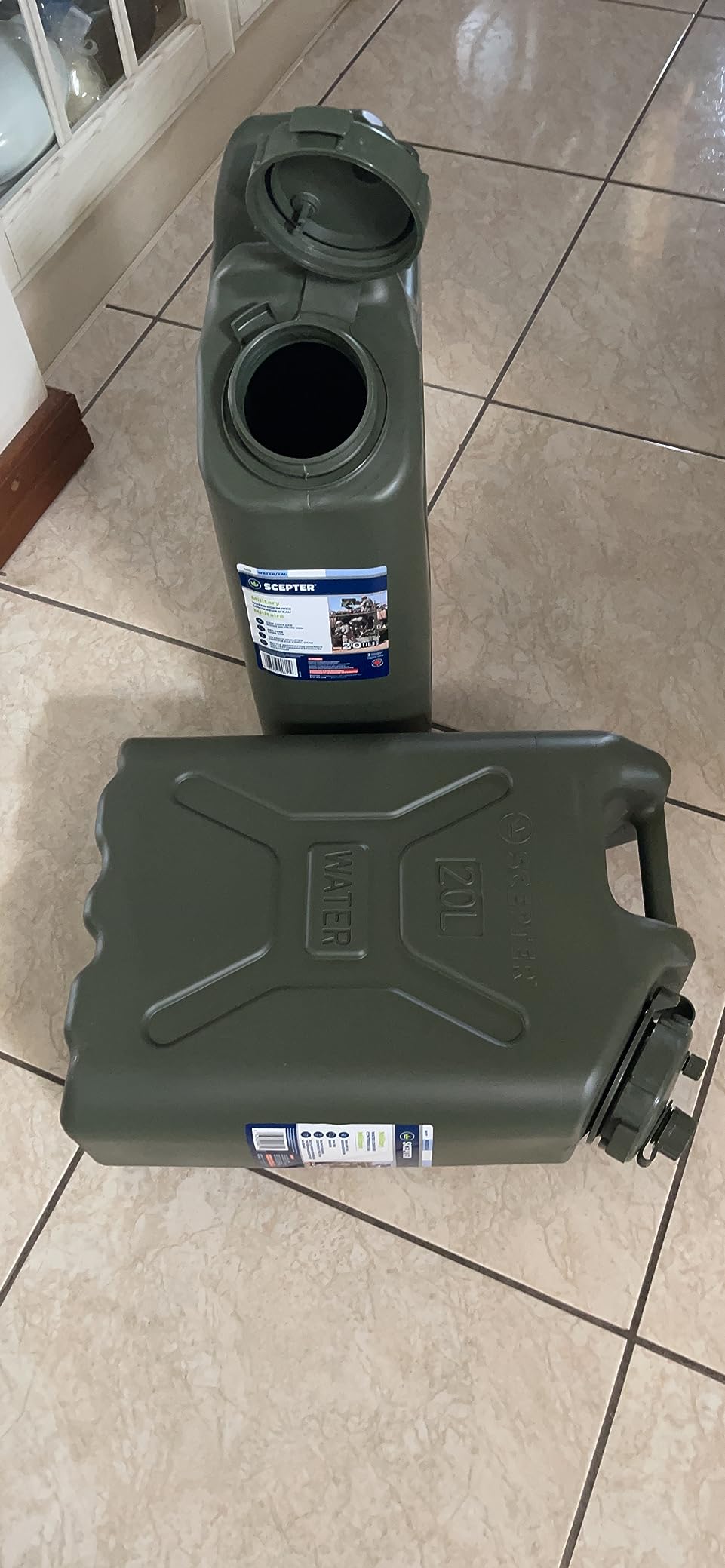 Scepter 2-Pack Portable Military Style Water Container for Camping & Outdoors, 5 Gallon, Green - Heavy-Duty Plastic Beverage and Hydration Dispenser for Outdoor Trip customer photo 2
