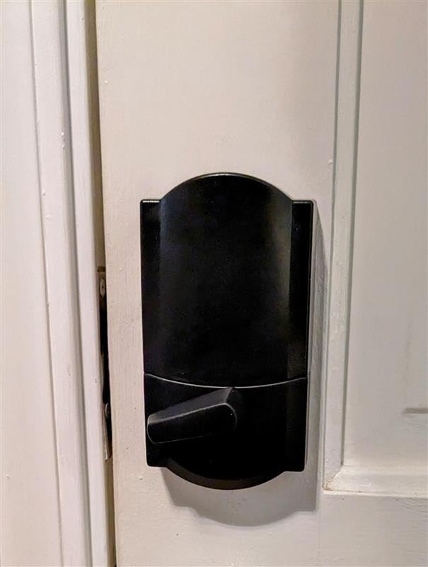 Schlage Encode Smart WiFi Deadbolt Lock with Century Trim, Satin Nickel customer photo 2