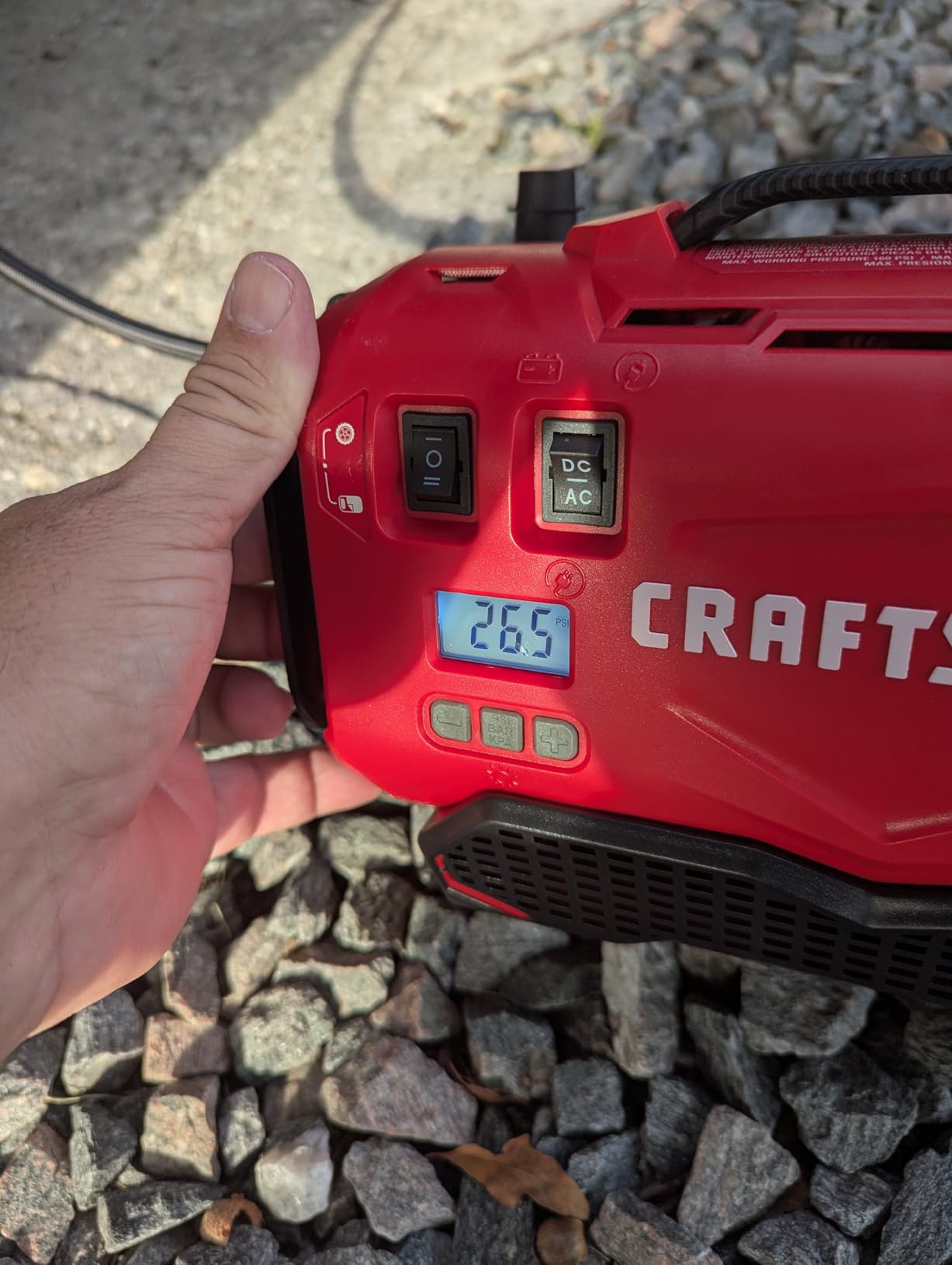 CRAFTSMAN V20 Tire Inflator Portable Air Compressor, Car Air Pump, 3 Modes Tire Pump: Cordless, 120V Corded, and 12V Car Adapter, Battery Sold Separately (CMCE520B) customer photo 2