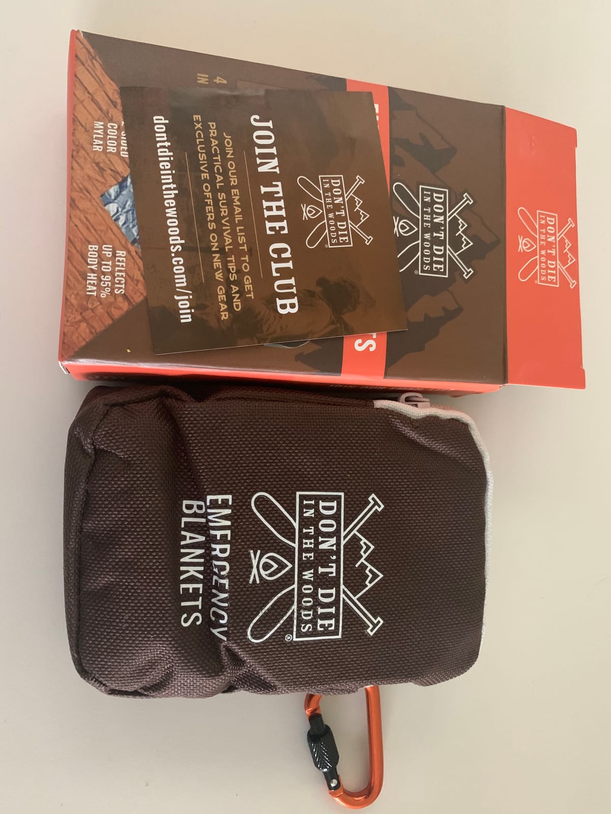 Don’t Die in The Woods – Freakin’ Huge Emergency Blankets [Orange] customer photo 2