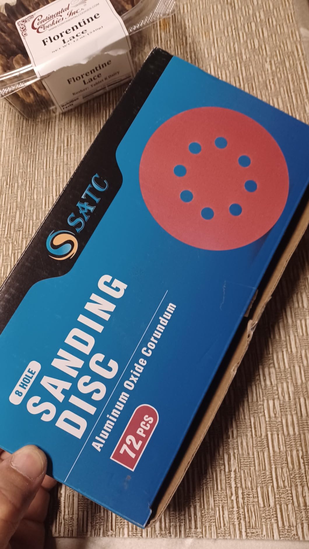 S SATC 72 PCS 5 Inch 8 Hole Hook and Loop Adhesive Sanding Discs Sandpaper for Random Orbital Sander 40 60 80 120 180 240 320 Grits customer photo 1