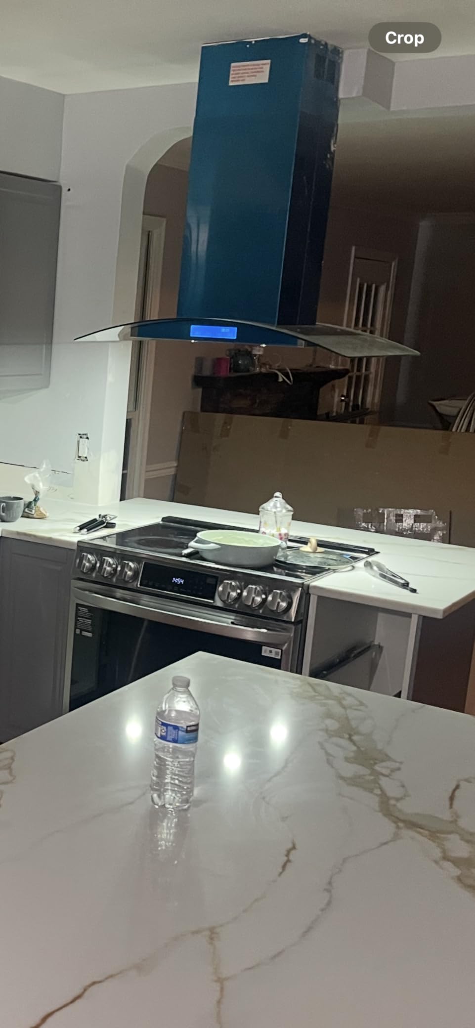 36 in. Lumin Coll 380 CFM Ducted Island Range Hood, LED, Stainless Steel customer photo 2