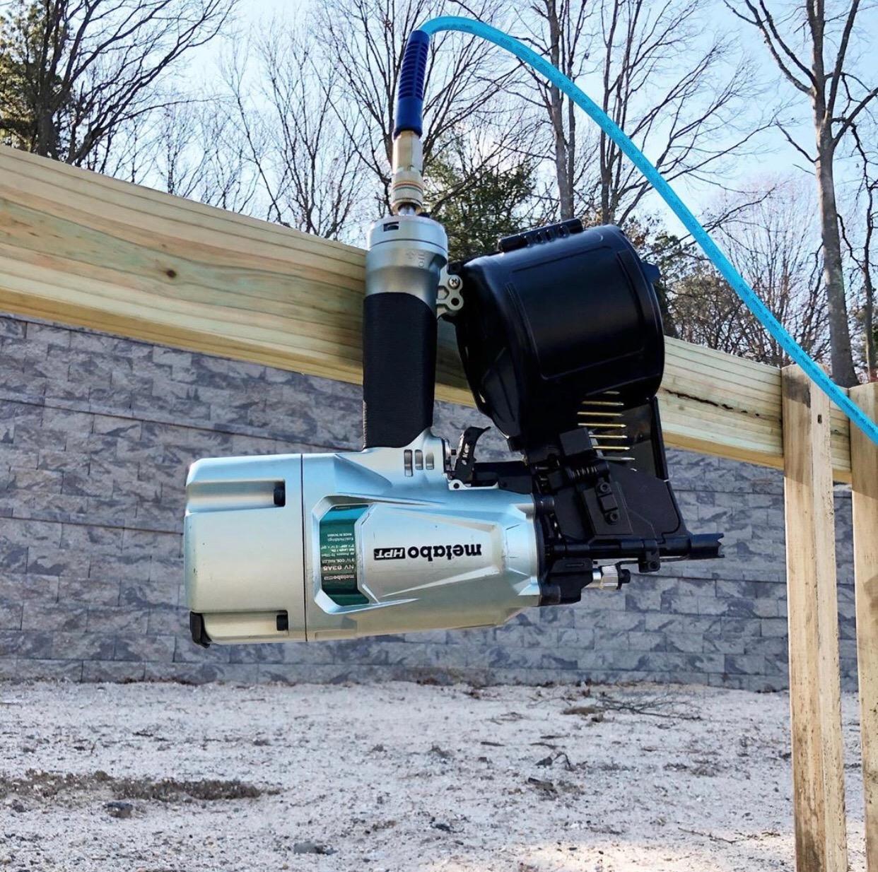 Metabo HPT Coil Framing Nailer | Pro Preferred Brand of Pneumatic Nailers | 15 Degree Magazine | Accepts 2-Inch up to 3-1/4-Inch Nails | Ideal for Wall Sheathing, Roof Decking, & Subflooring | NV83A5 customer photo 2