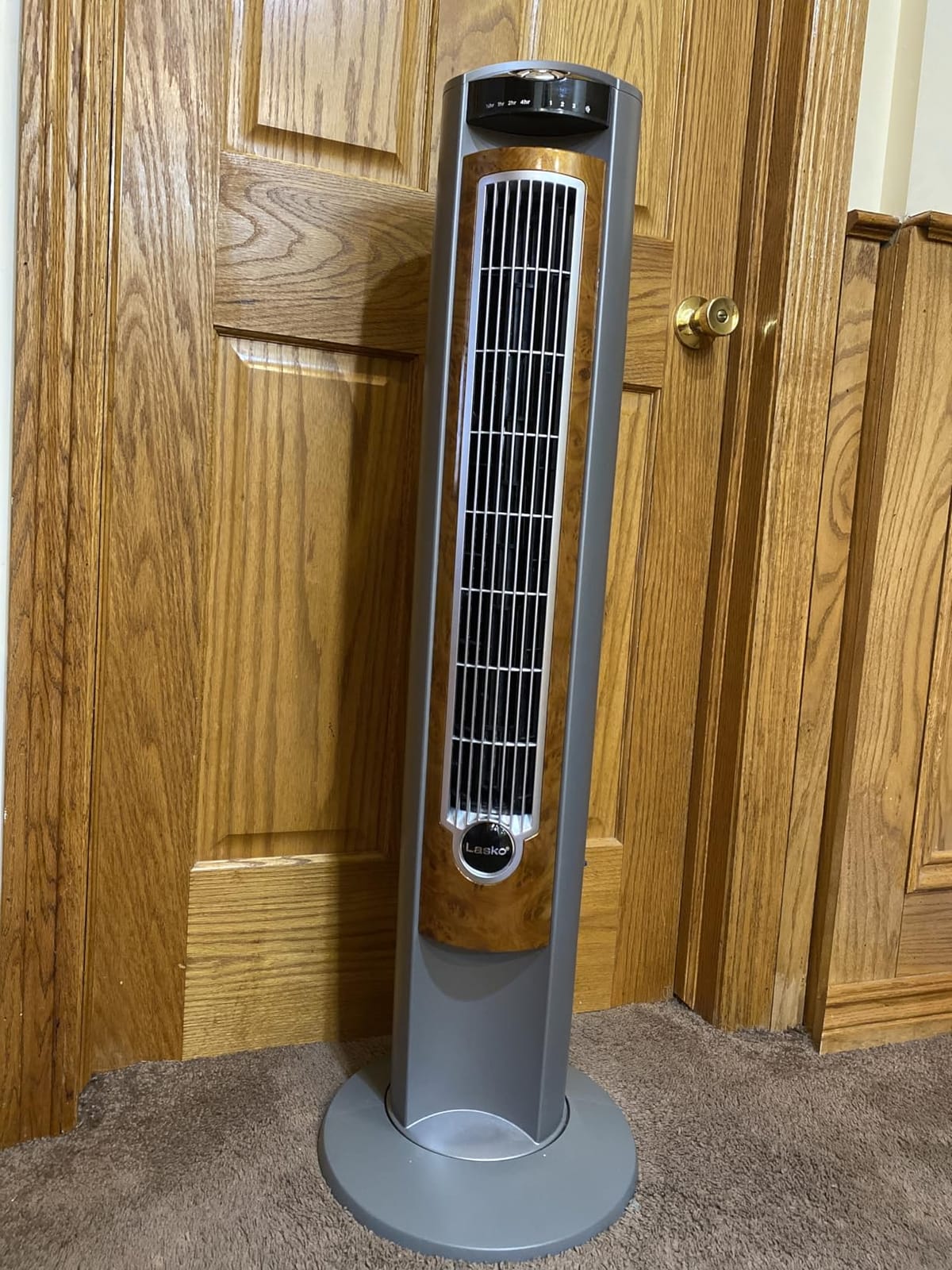 Lasko Oscillating Tower Fan with Remote - Quiet Standing Fan for Bedroom, Office, and Home - 3 Speeds - Powerful Cooling Air - T42954 - 42