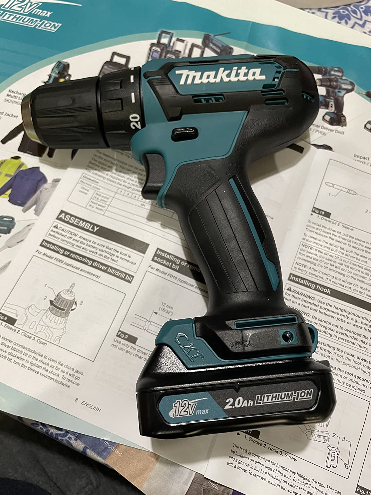 Makita FD09R1 12V max CXT® Lithium-Ion Cordless 3/8