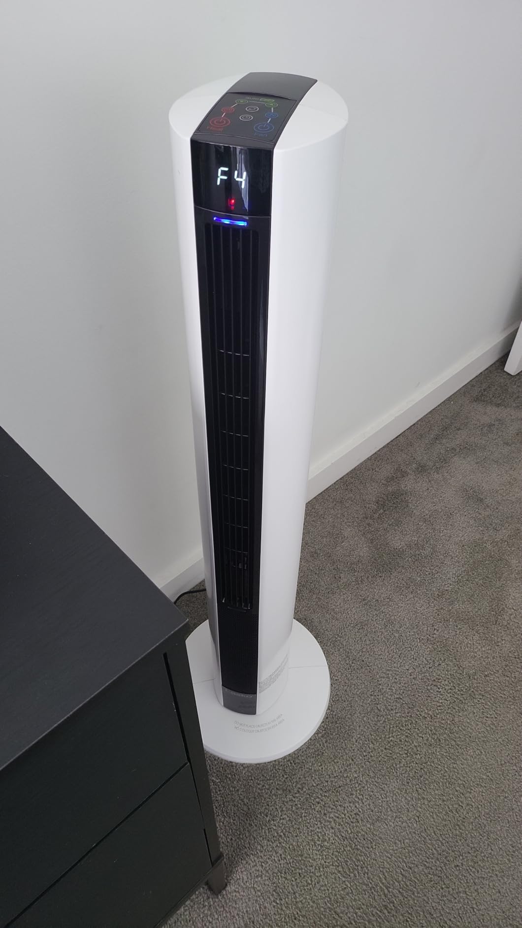 Lasko Oscillating All Season Tower Fan and Space Heater in One for Home with Adjustable Thermostat, Overheat Protection, 4 Fan Speeds, 3 Heat Settings and Remote, 42 Inches, 1500W, White, FH500 customer photo 2