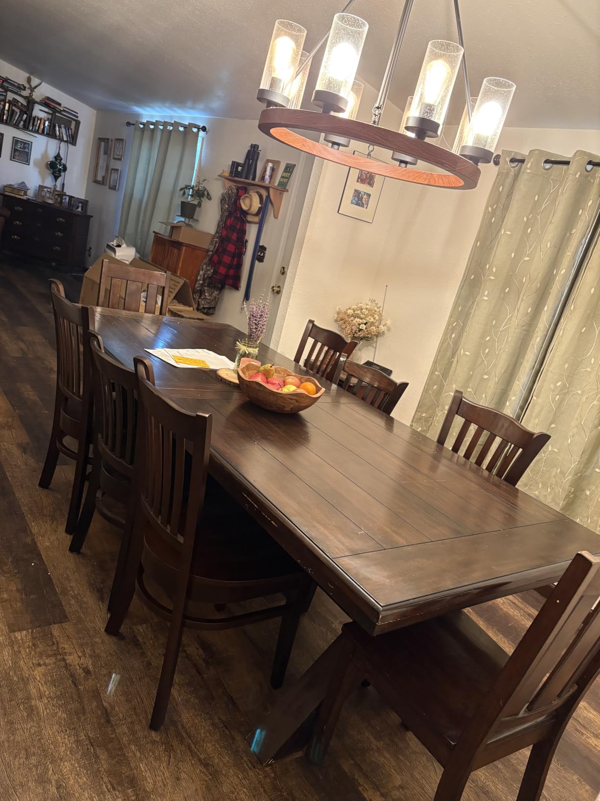 East West Furniture GRC-MAH-W Groton Dining Room Chairs - Slat Back Wood Seat Chairs, Set of 2, Mahogany customer photo 1