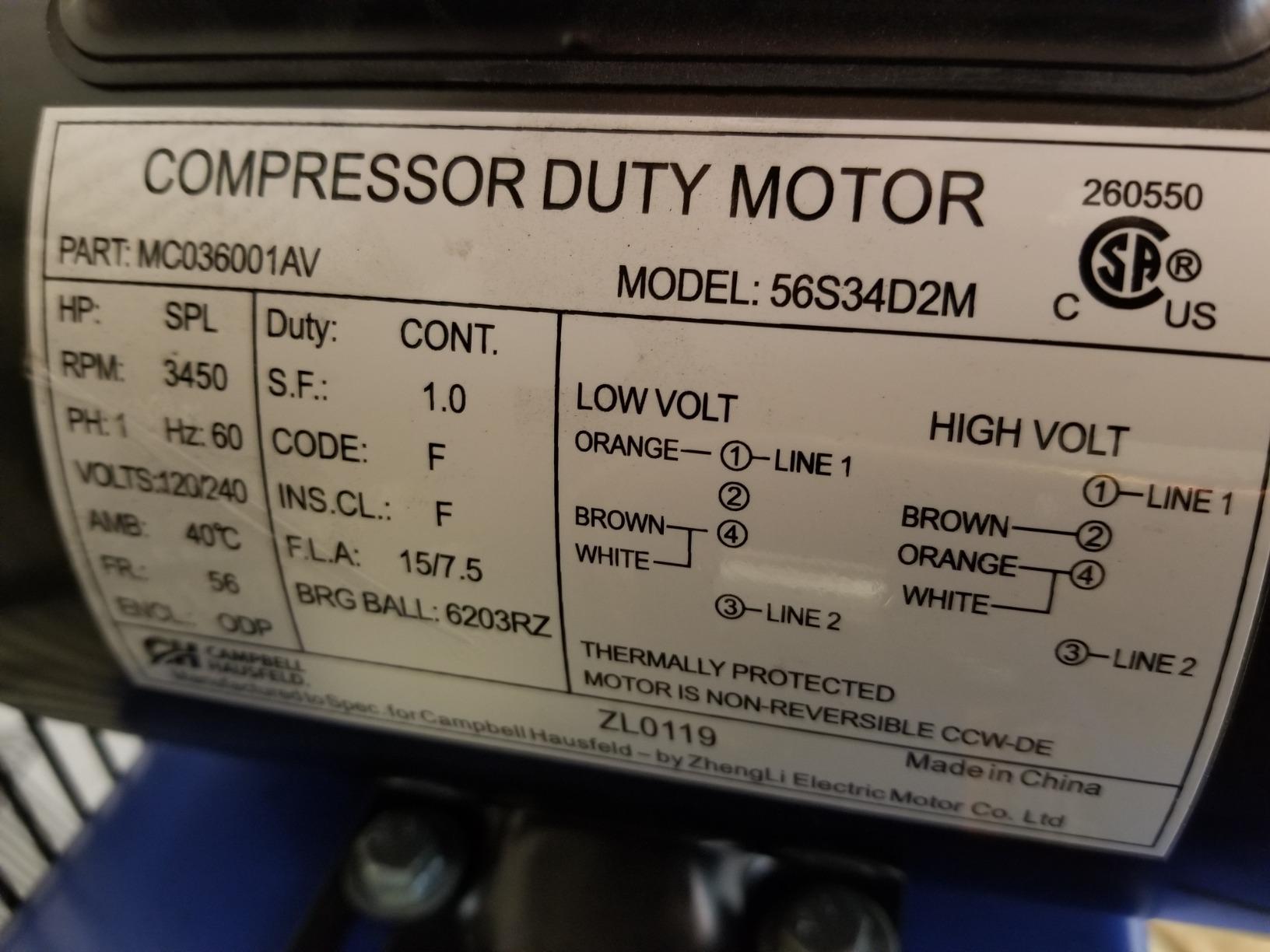Campbell Hausfeld 80-Gallon 2-Stage Air Compressor, 5 HP, XC802100 customer photo 1