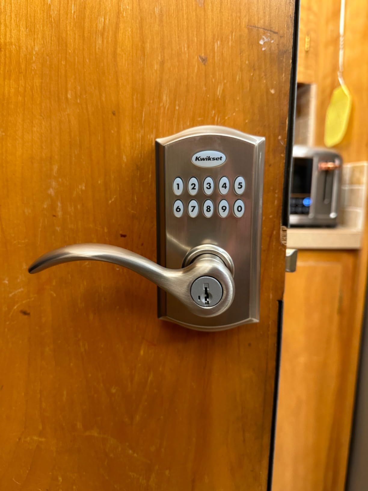 Kwikset 955PML-514S Pembroke Lever Commercial Grade Electronic Smartcode Lever Lock with SmartKey Iron Black Finish customer photo 2