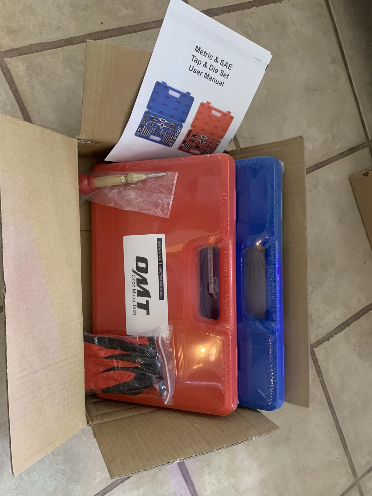 OMT Tap and Die Set, SAE and Metric Thread Repair and Cutting Kit customer photo 2