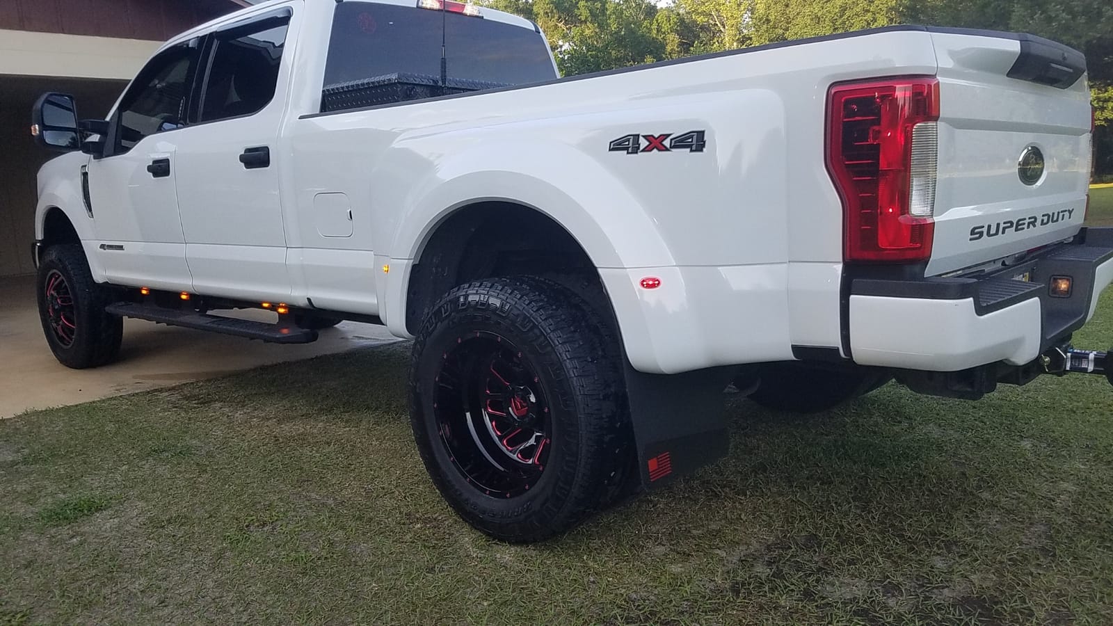 REK GEN ‘Merica Mud Flaps Dually - Heavy Duty Mud Flaps for Trucks and Dually Truck Accessories - Stainless Steel - Easy Install Splash Guard - Made in USA (White) customer photo 1
